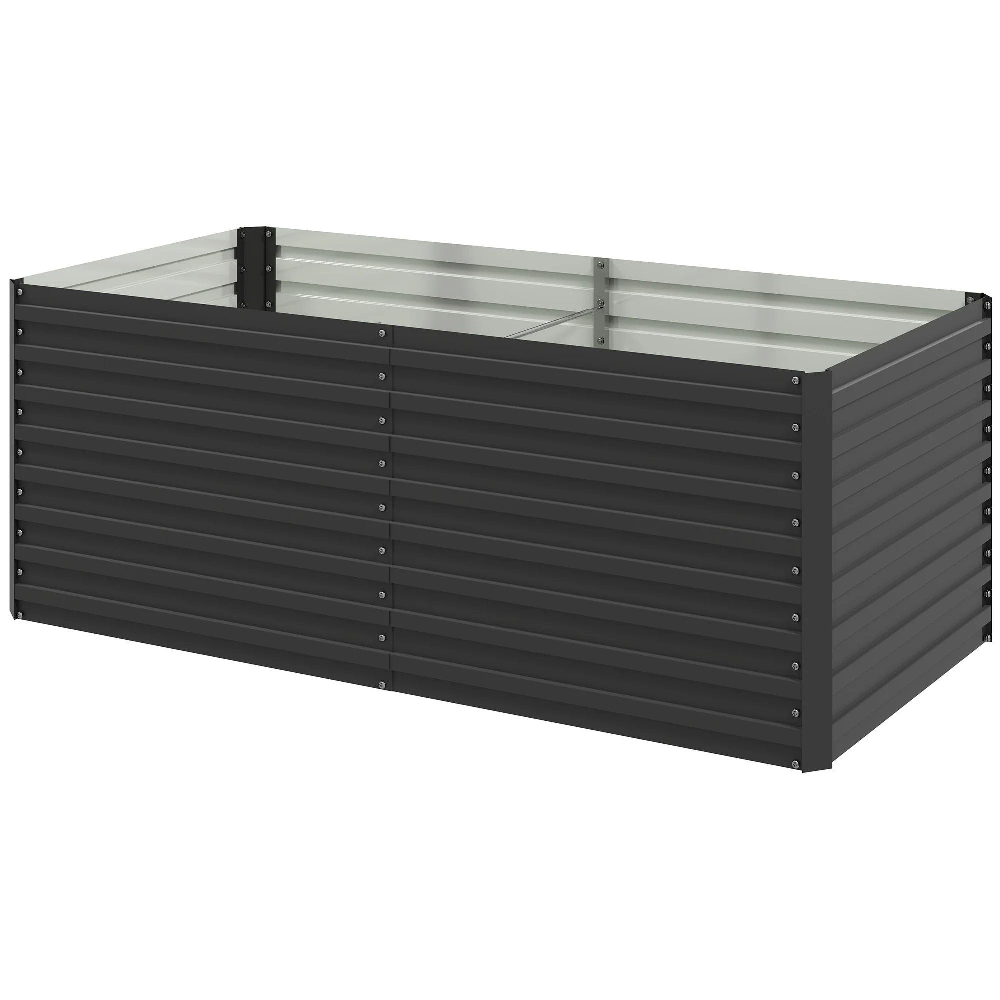 5' x 3' x 2' Large Galvanized Raised Garden Bed with Deep Design, Dark Grey - Image 2