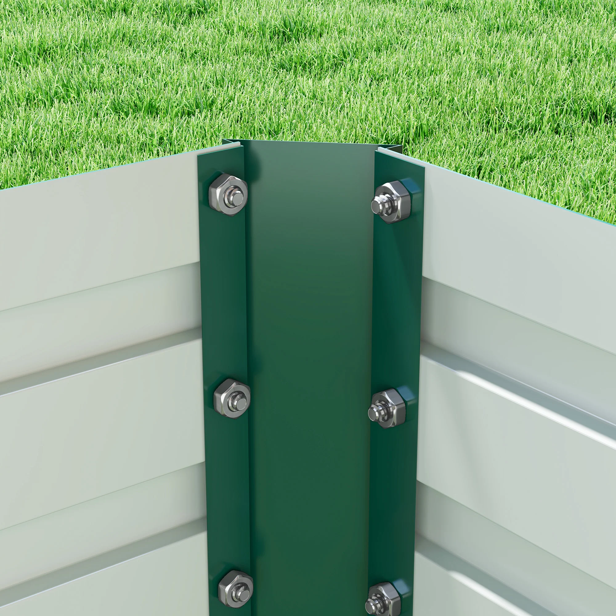 8' x 4' x 2' Large Galvanized Raised Garden Bed with Deep Design, Green - Image 10