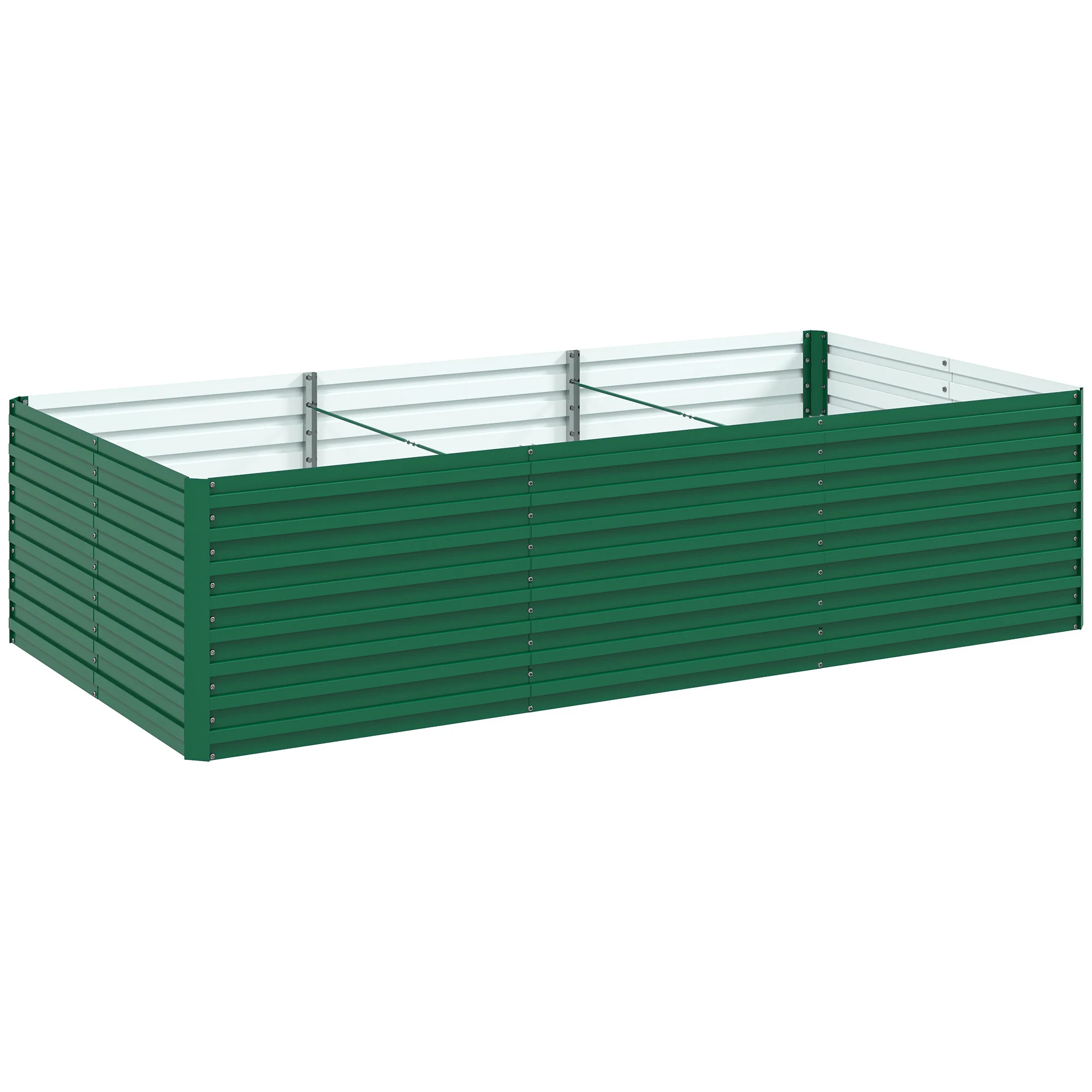 8' x 4' x 2' Large Galvanized Raised Garden Bed with Deep Design, Green - Image 12