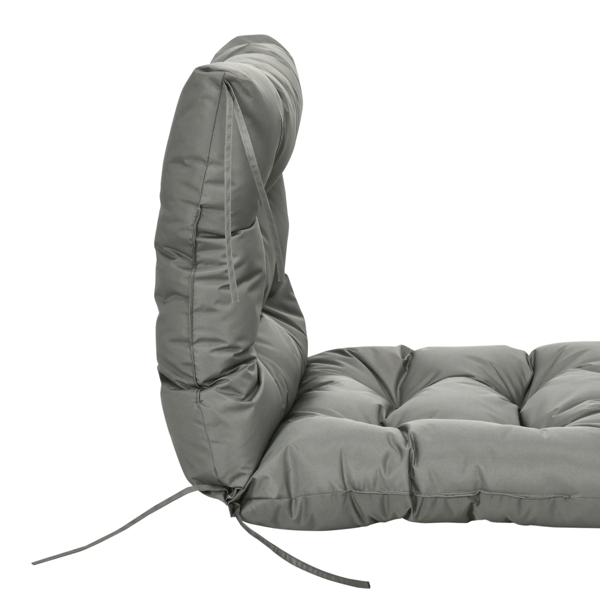 Garden Back Chair Cushion, Thick Patio Seat Cushion Pad with Backrest, Light Grey - Image 9