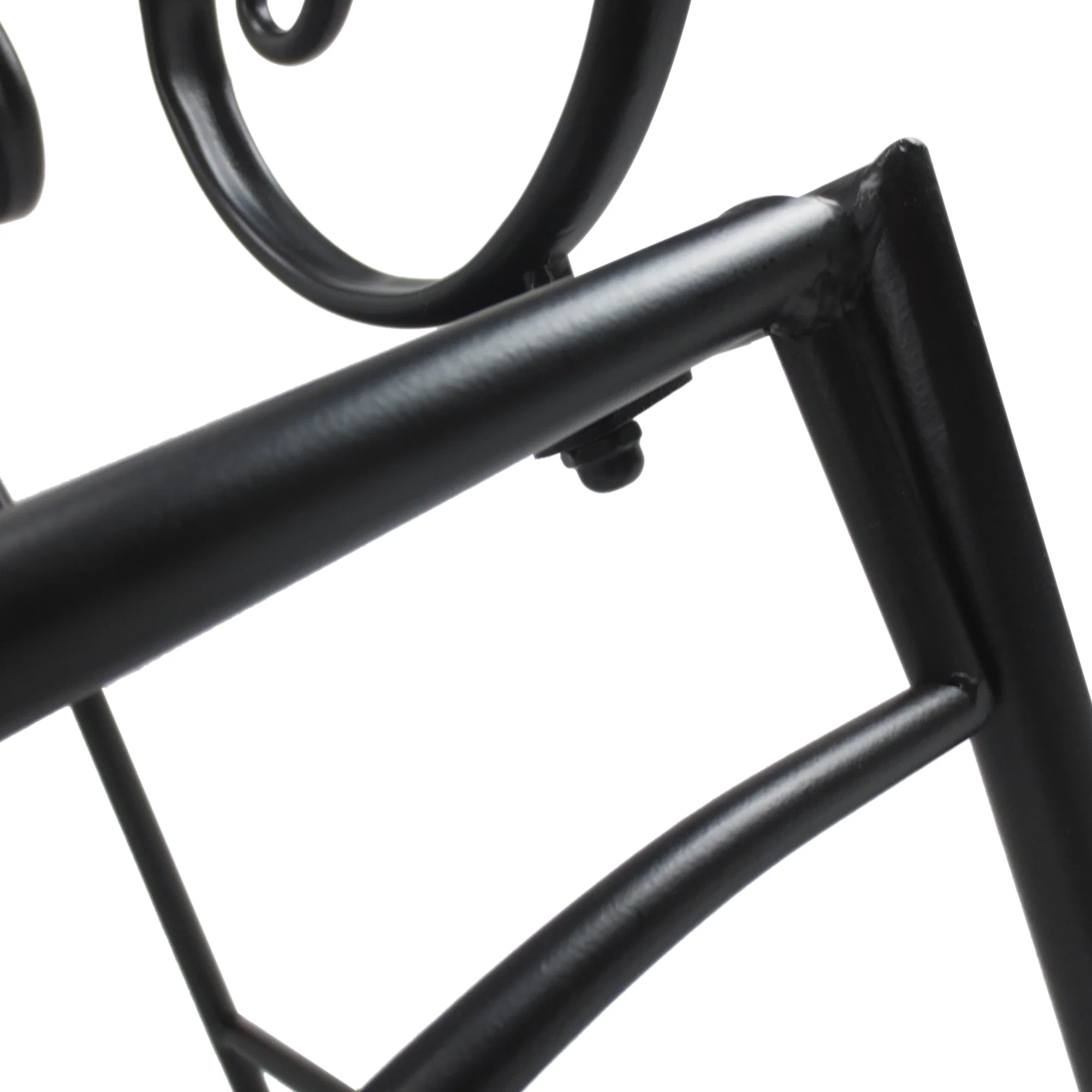 2 Seater Metal Garden Bench, 107 x 55.5 x 92 cm, Black - Image 11
