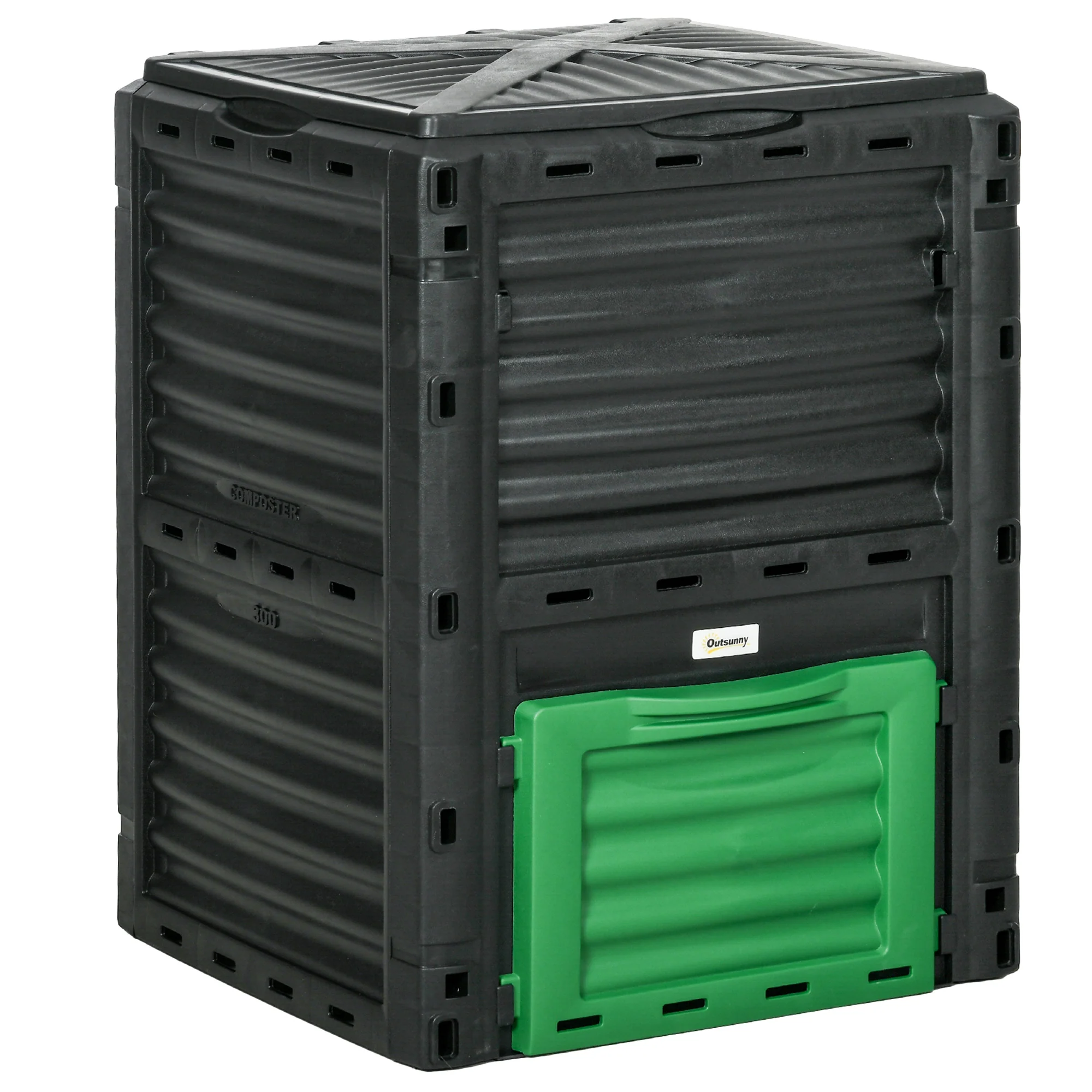 80 Gallon Outdoor Compost Bin for Fast Soil Creation, Green