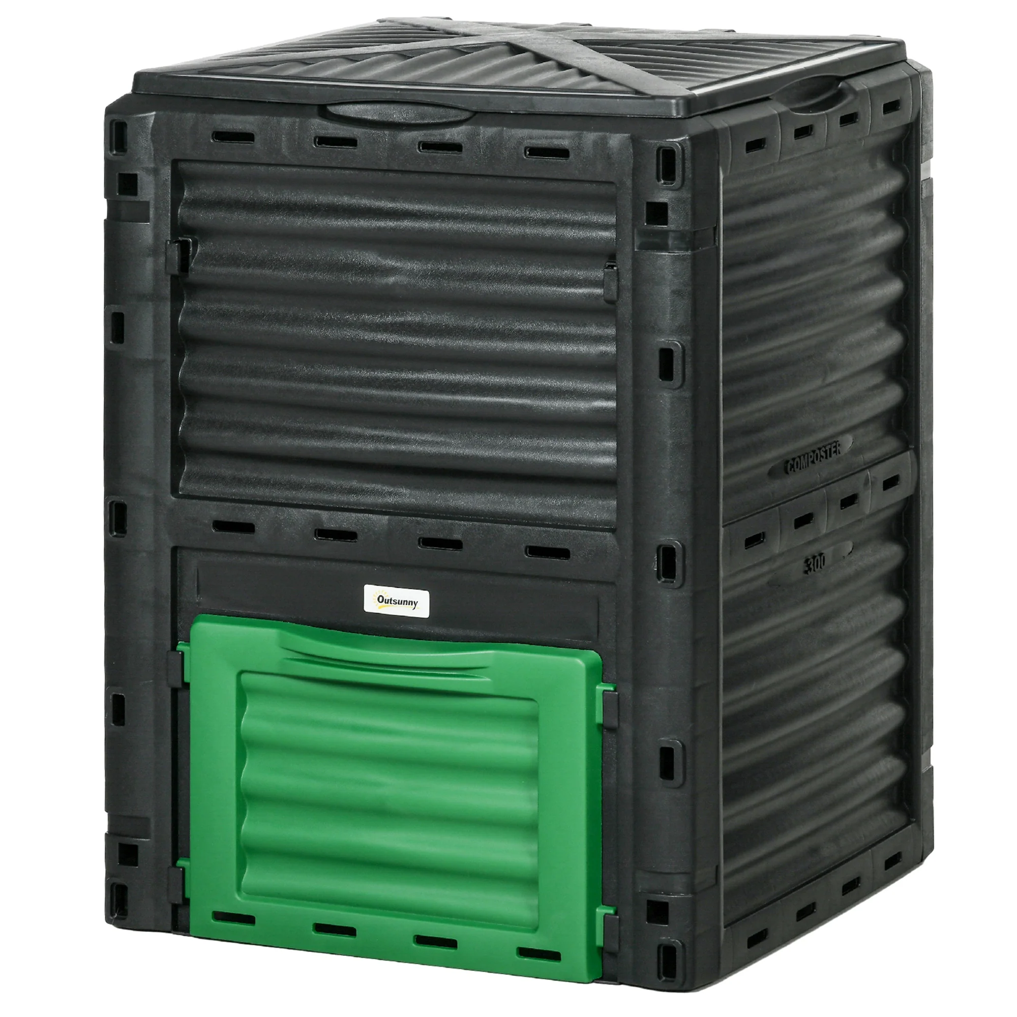 80 Gallon Outdoor Compost Bin for Fast Soil Creation, Green - Image 2