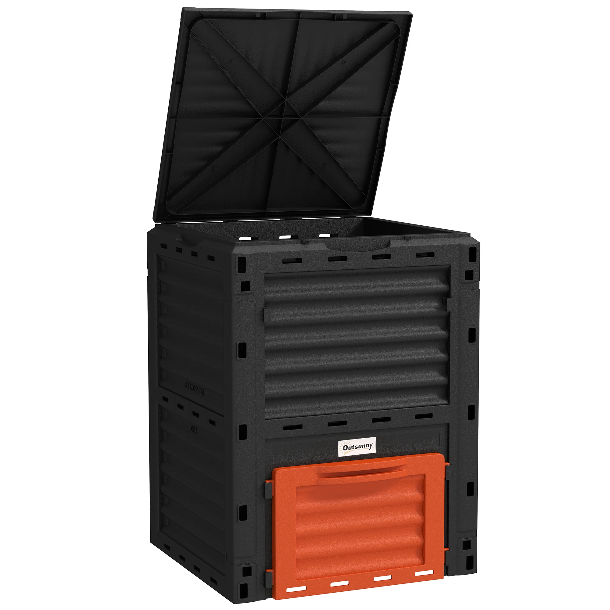 80 Gallon Outdoor Compost Bin for Fast Soil Creation, Orange - Image 12