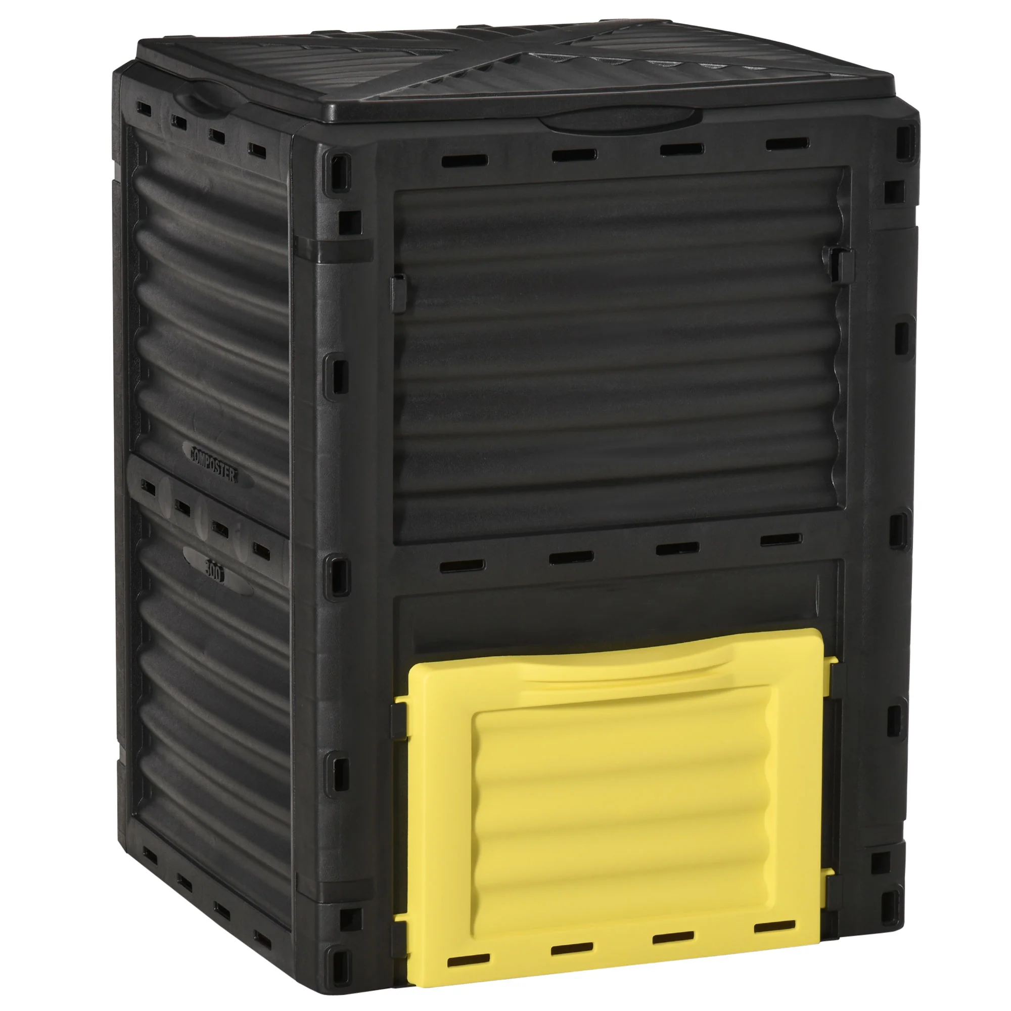 80 Gallon Outdoor Compost Bin for Fast Soil Creation, Yellow - Image 12