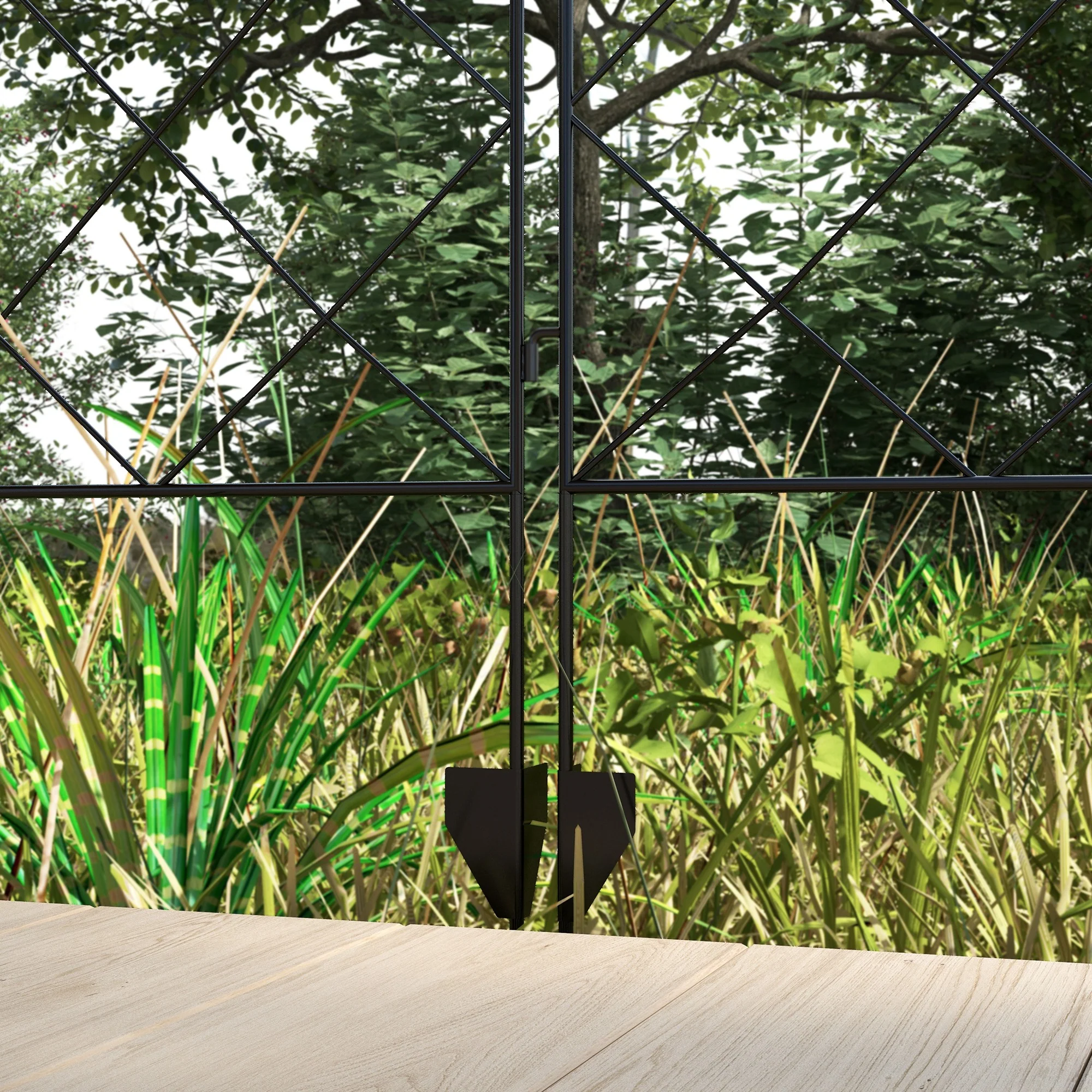 4 Pack Steel Fence Panels, 11.4' L x 43" H, Border Flower Edging for Yard, Curved Rings - Image 11