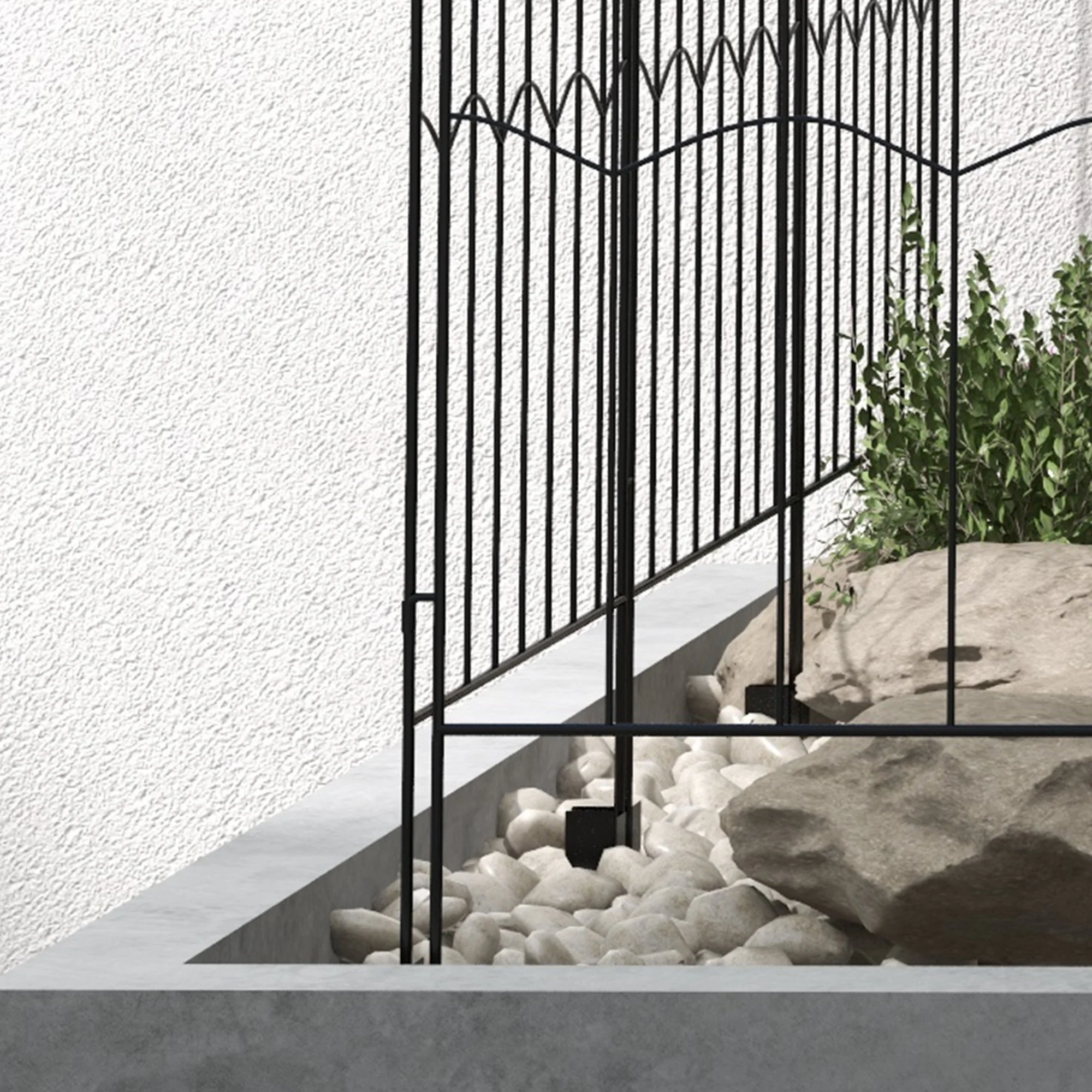 4 Pack Steel Fence Panels, 11.4' L x 43" H, Border Flower Edging for Yard, Wave - Image 10
