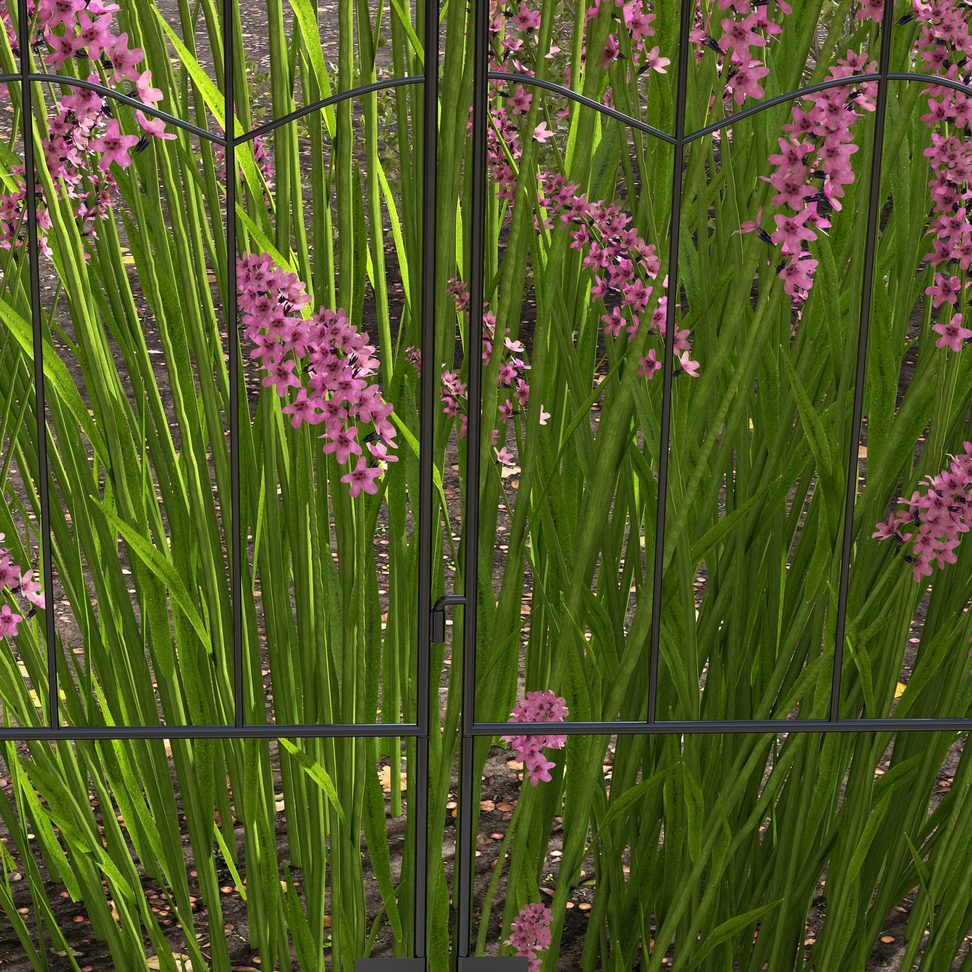 4 Pack Steel Fence Panels, 11.4' L x 43" H, Border Flower Edging for Yard, Wave - Image 9