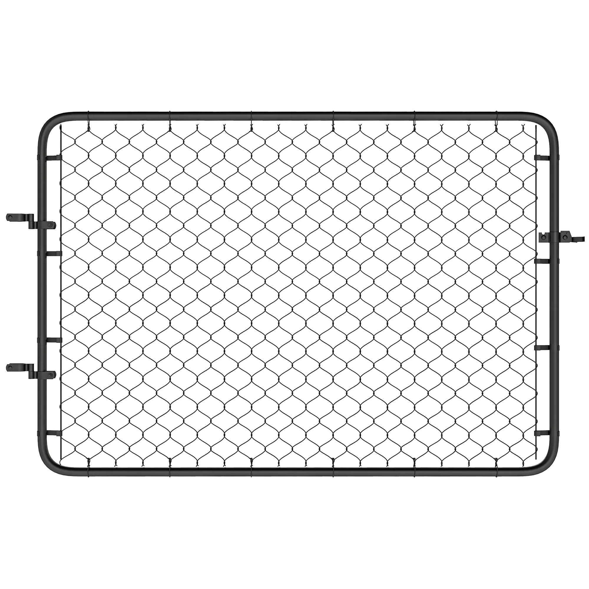26-71 in. W x 4 ft. H Chain Link Fence Gate, Black - Image 12