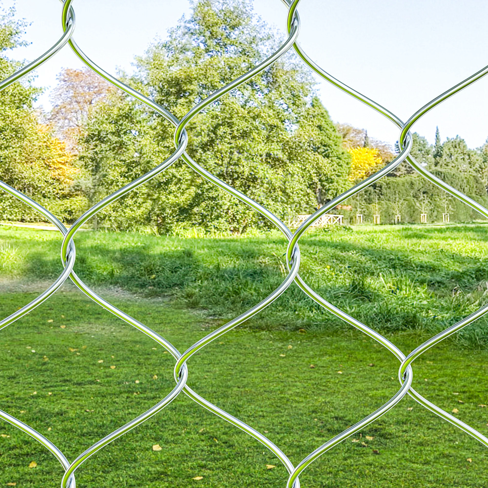 26-71 in. W x 4 ft. H Chain Link Fence Gate, Silver - Image 11