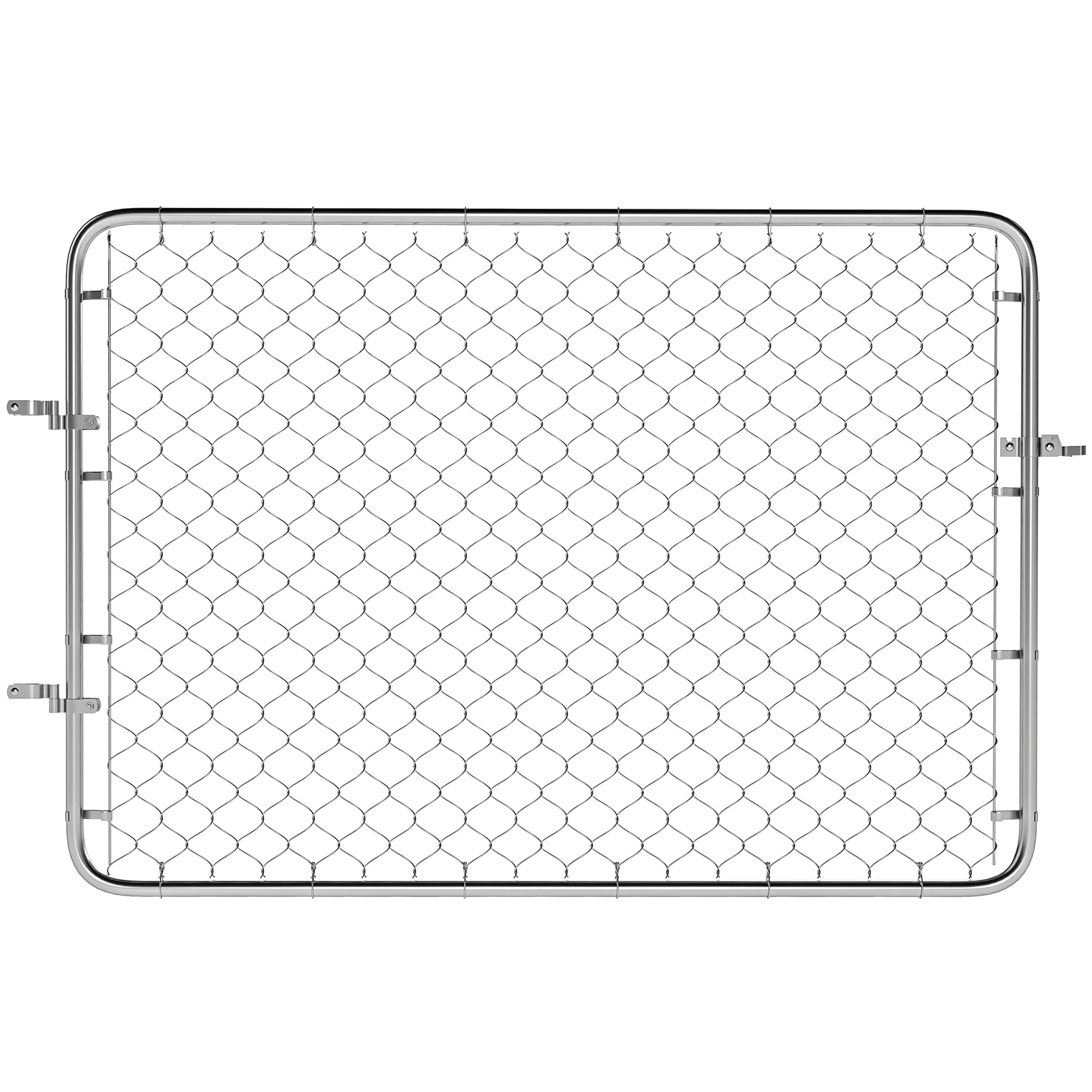 26-71 in. W x 4 ft. H Chain Link Fence Gate, Silver - Image 12