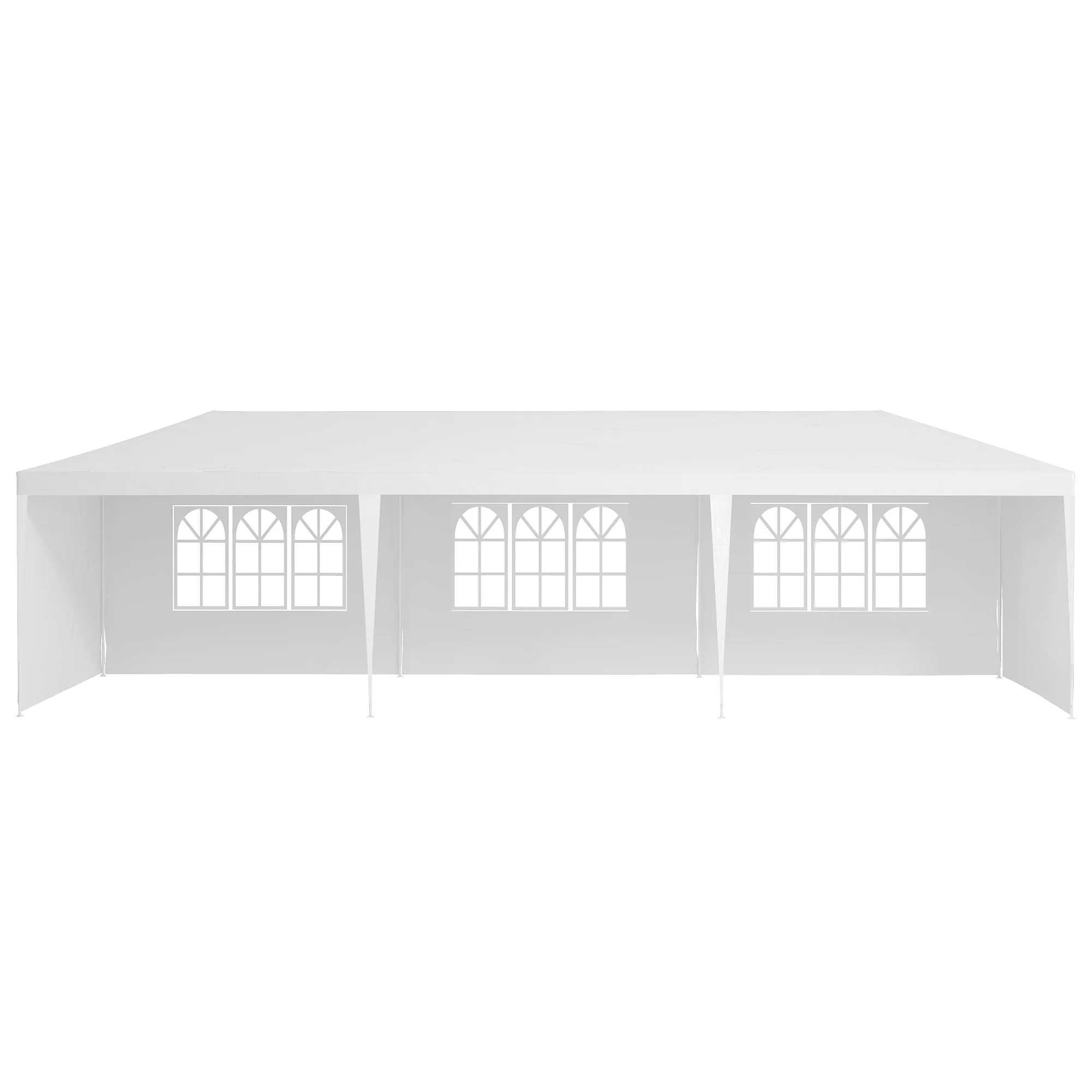 9 x 3 m Patio Gazebo Canopy Tent with Removable Walls, for Outdoor Party Wedding, White - Image 2