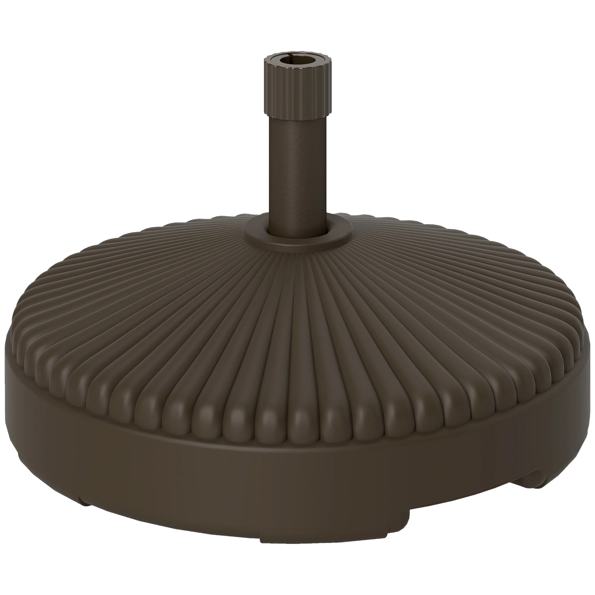 Garden Parasol Base for 38, 48 mm Poles, 28kg Sand or 23kg Water Can Be Filled, Brown - Image 12
