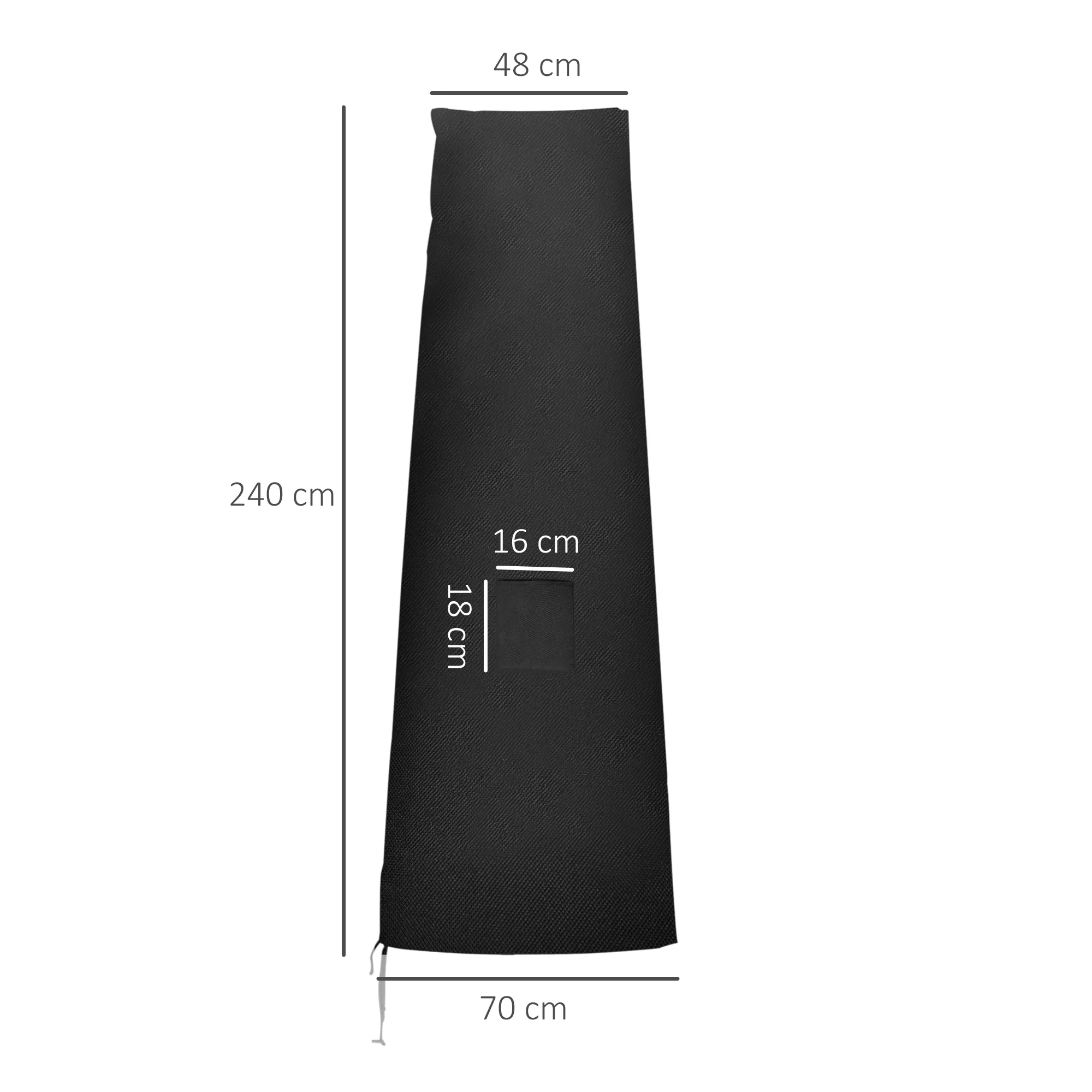 Garden Cantilever Parasol Cover, Waterproof Banana Umbrella Protector, 240 x 48/70 cm - Image 5