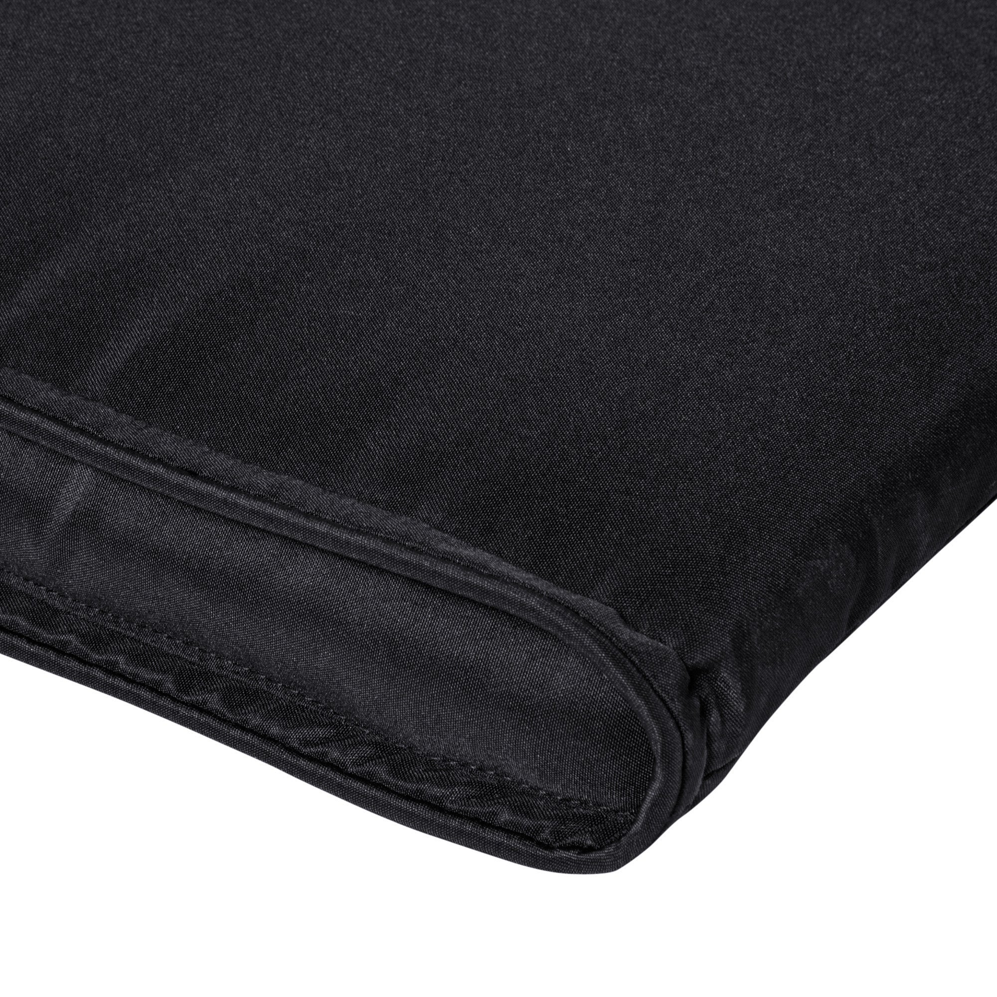 Garden Sun Lounger Cushion Replacement, Sunbed Reclining Chair Pad w/ Pillow, Black - Image 10