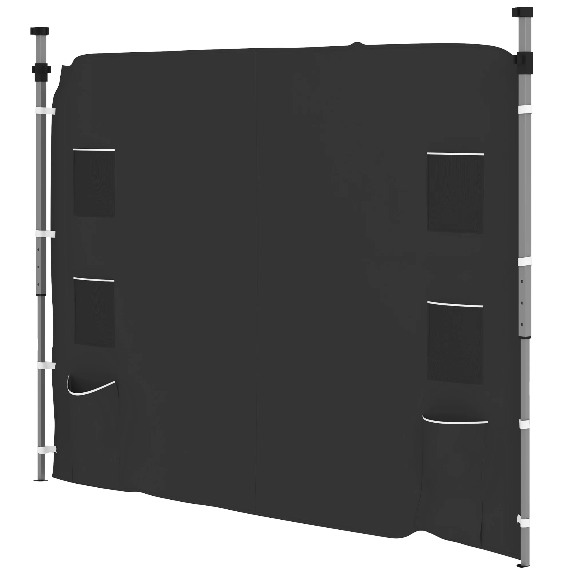 Canopy Sidewall Panel for 3 x 3m Straight Leg Pop Up Gazebos, 1 Pack Sidewall Only, Black - Image 12