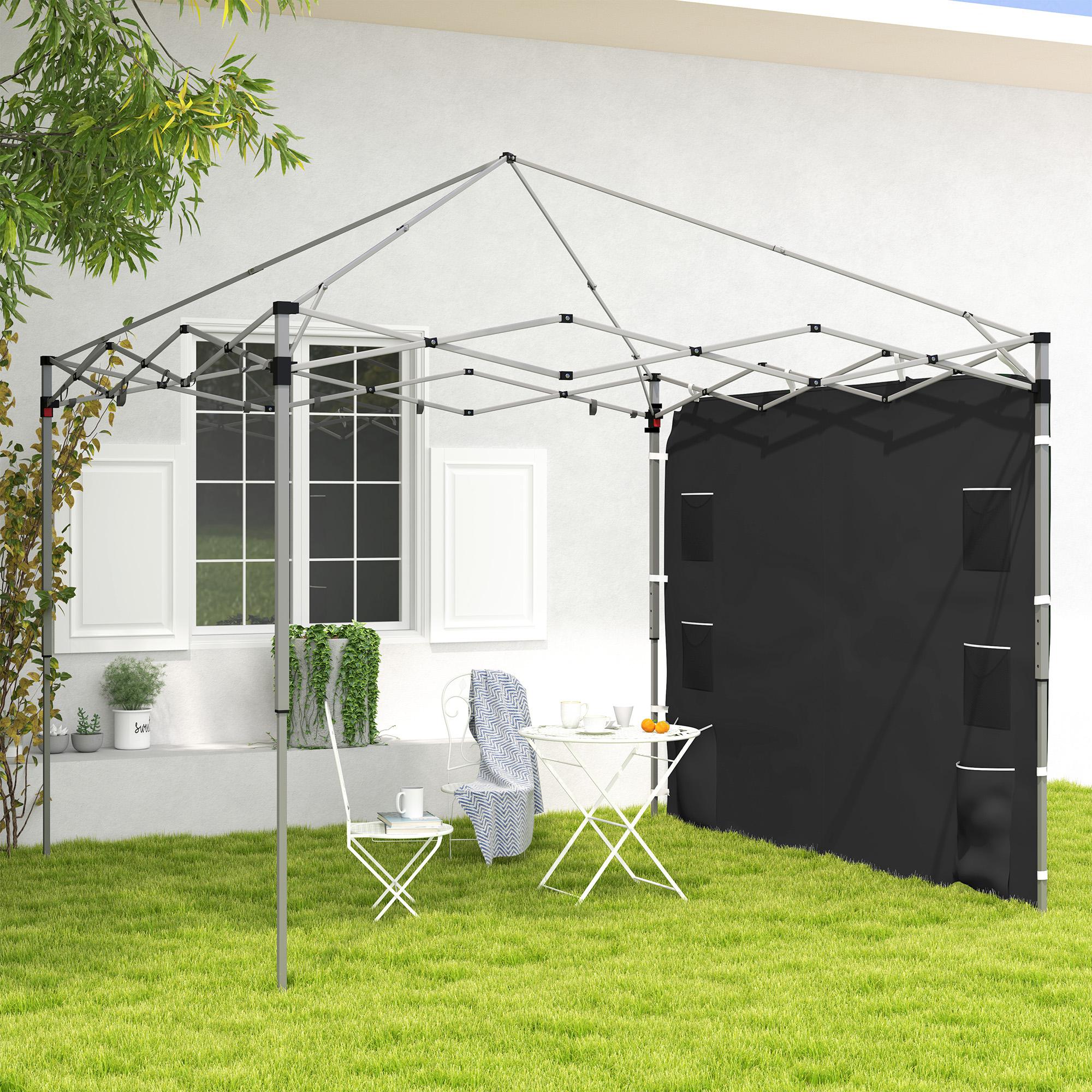 Canopy Sidewall Panel for 3 x 3m Straight Leg Pop Up Gazebos, 1 Pack Sidewall Only, Black - Image 3