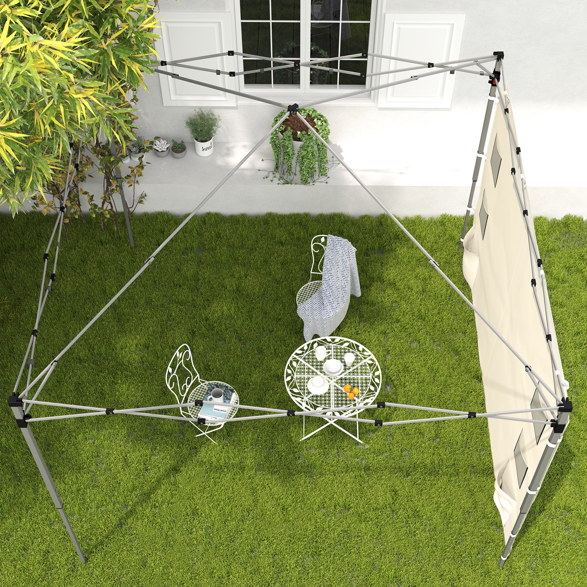Canopy Sidewall Panel for 3 x 3m Straight Leg Pop Up Gazebos, 1 Pack Sidewall Only, Beige - Image 11