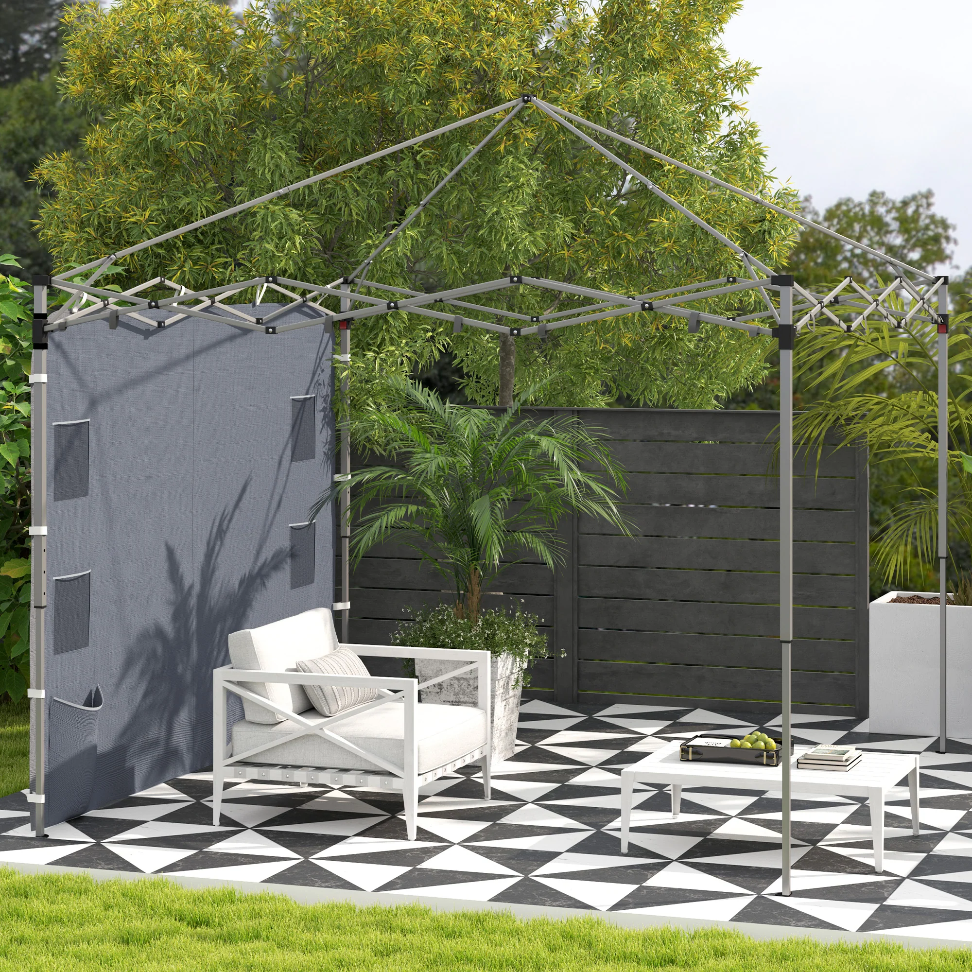 Canopy Sidewall Panel for 3 x 3m Straight Leg Pop Up Gazebos, 1 Pack Sidewall Only, Grey - Image 4