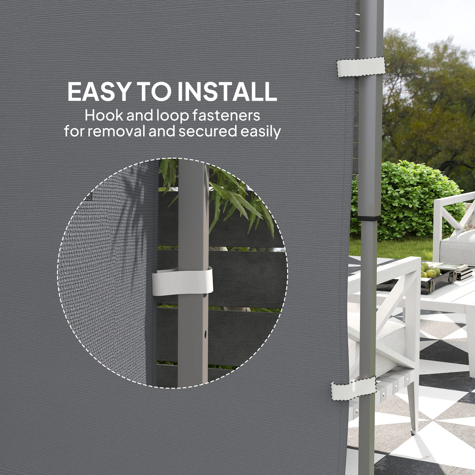 Canopy Sidewall Panel for 3 x 3m Straight Leg Pop Up Gazebos, 1 Pack Sidewall Only, Grey - Image 8