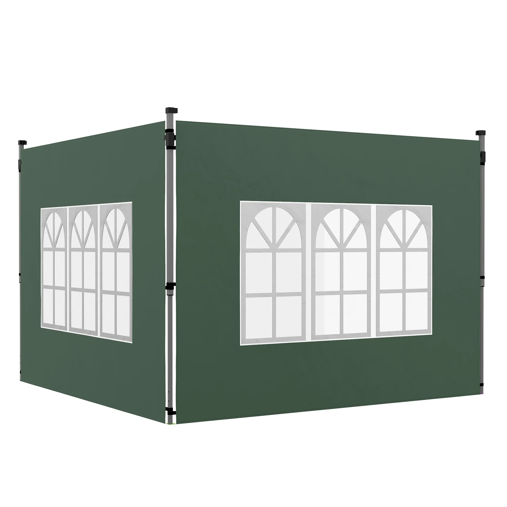 Gazebo Side Panels for 3x3(m) or 3x4(m) Pop Up Gazebo, 2 Pack Sides Replacement, Green - Image 12