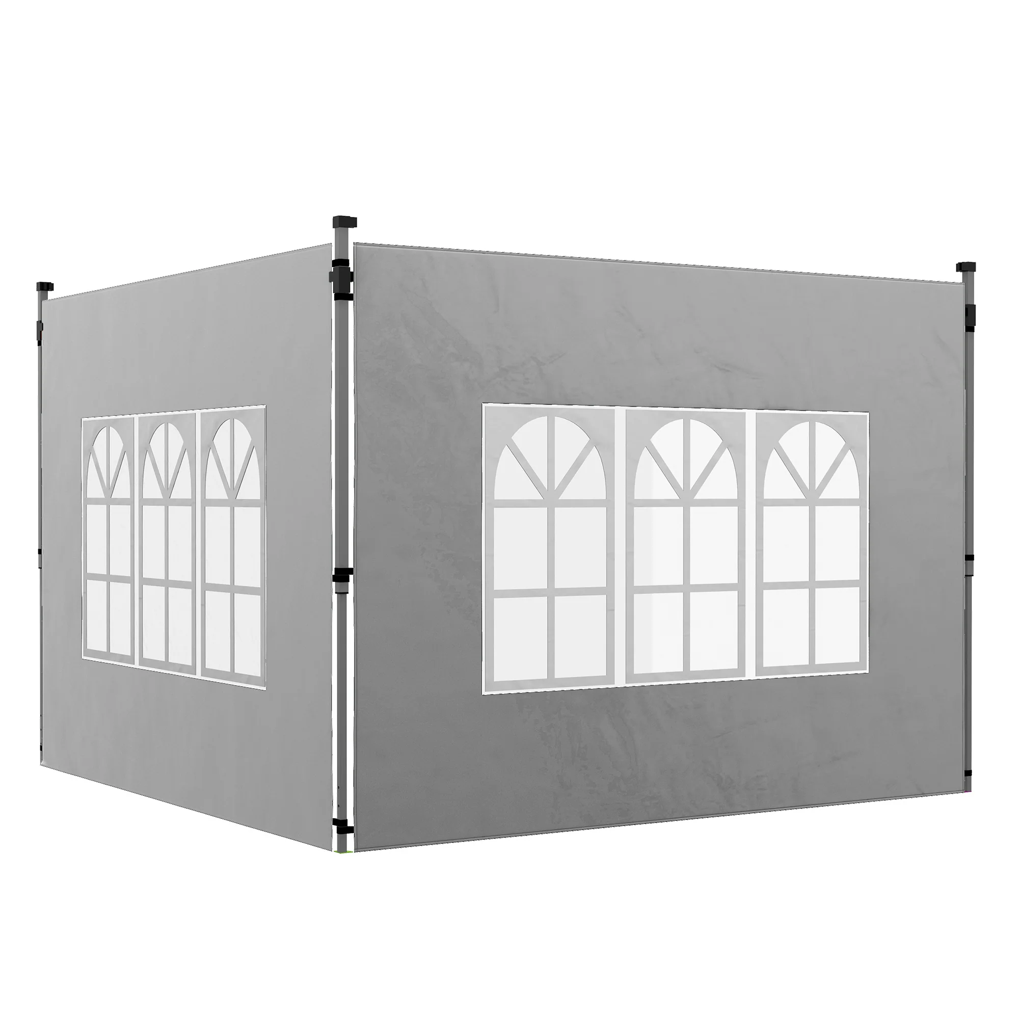 Gazebo Side Panels for 3x3(m) or 3x4(m) Pop Up Gazebo, 2 Pack Sides Replacement, Grey - Image 12