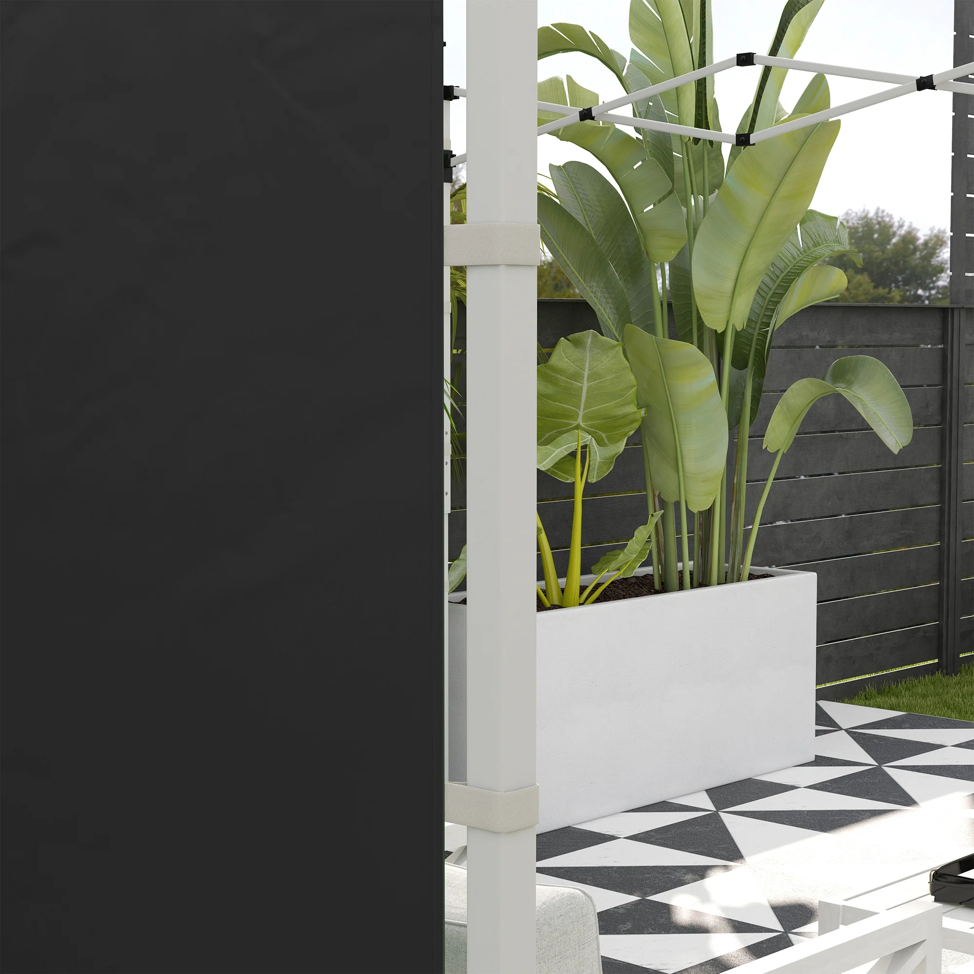 Gazebo Side Panels for 3x3(m) or 3x6(m)Pop Up Gazebo, 2 Pack Sides Replacement, Black - Image 11