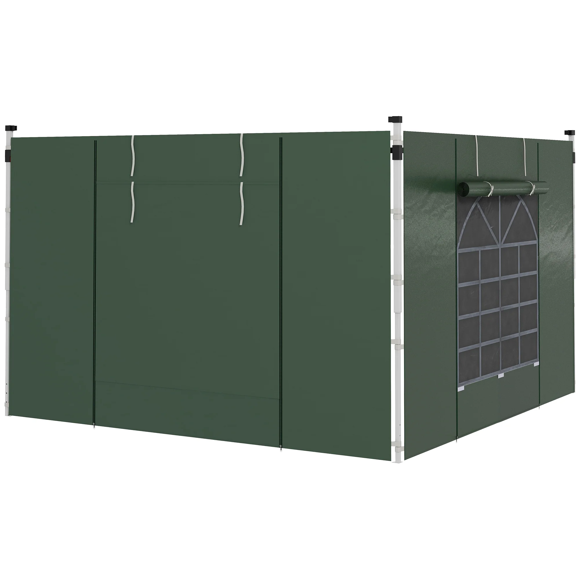 Gazebo Side Panels for 3x3(m) or 3x6(m)Pop Up Gazebo, 2 Pack Sides Replacement, Green