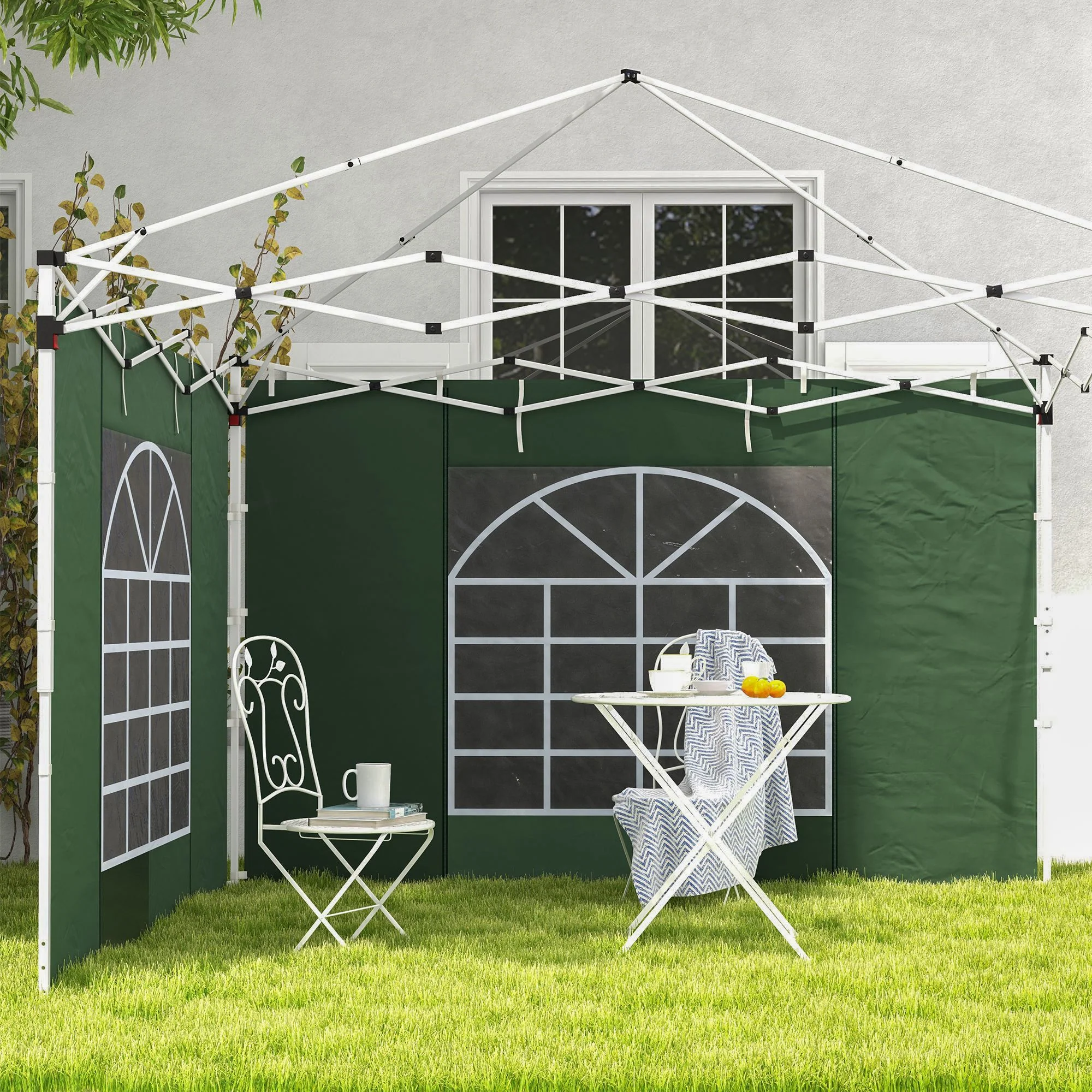 Gazebo Side Panels for 3x3(m) or 3x6(m)Pop Up Gazebo, 2 Pack Sides Replacement, Green - Image 10