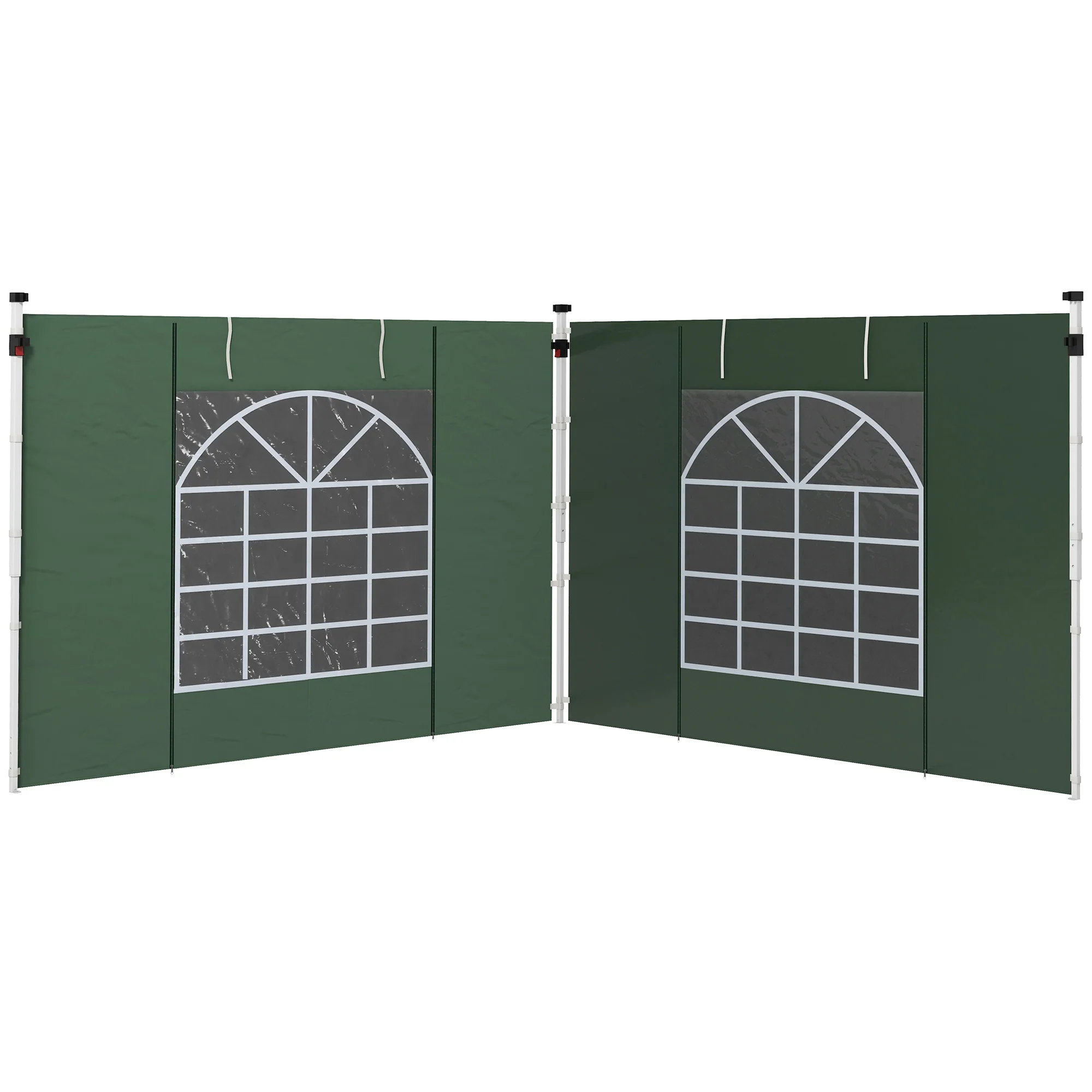 Gazebo Side Panels for 3x3(m) or 3x6(m)Pop Up Gazebo, 2 Pack Sides Replacement, Green - Image 2
