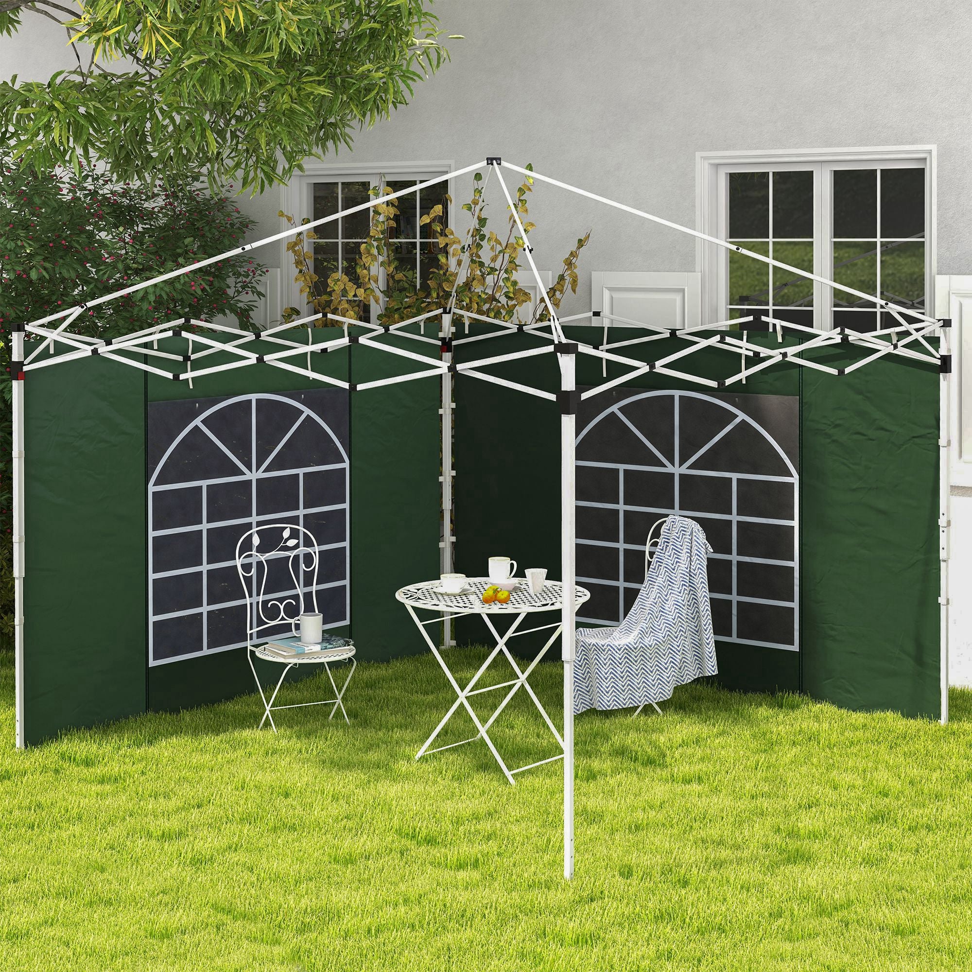 Gazebo Side Panels for 3x3(m) or 3x6(m)Pop Up Gazebo, 2 Pack Sides Replacement, Green - Image 4