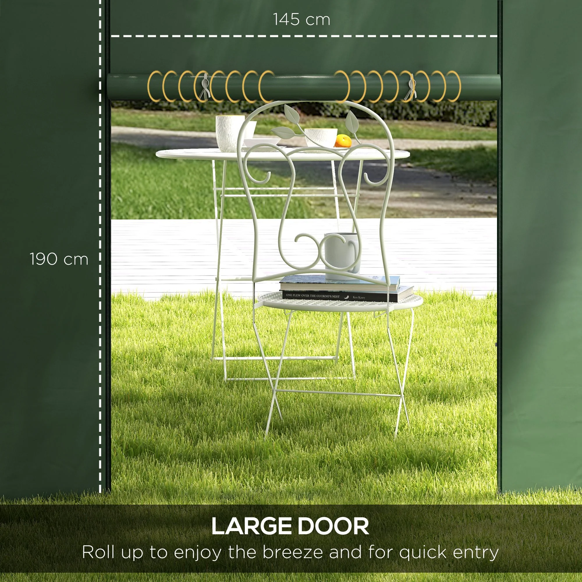 Gazebo Side Panels for 3x3(m) or 3x6(m)Pop Up Gazebo, 2 Pack Sides Replacement, Green - Image 7