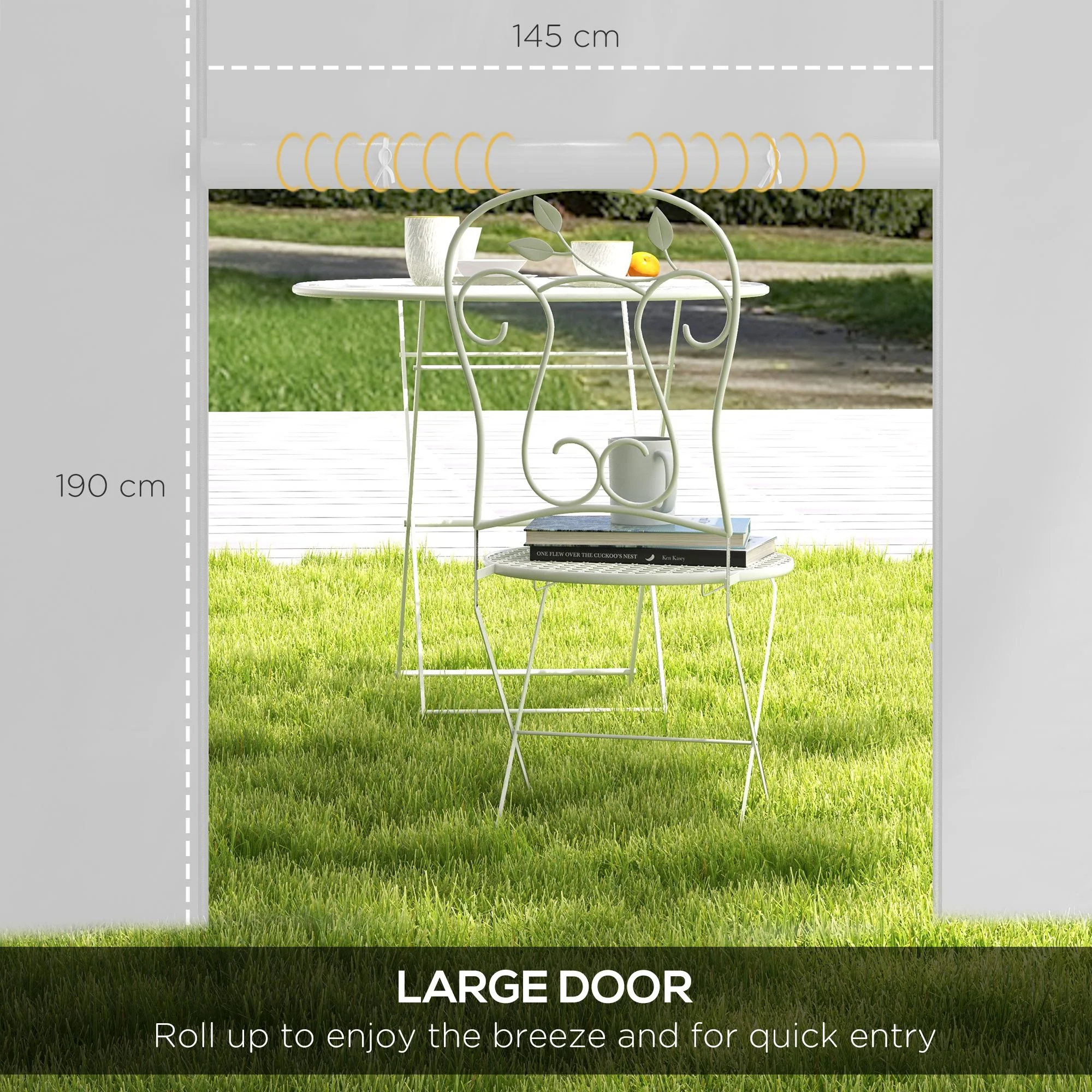 Gazebo Side Panels for 3x3(m) or 3x6(m)Pop Up Gazebo, 2 Pack Sides Replacement, White - Image 7
