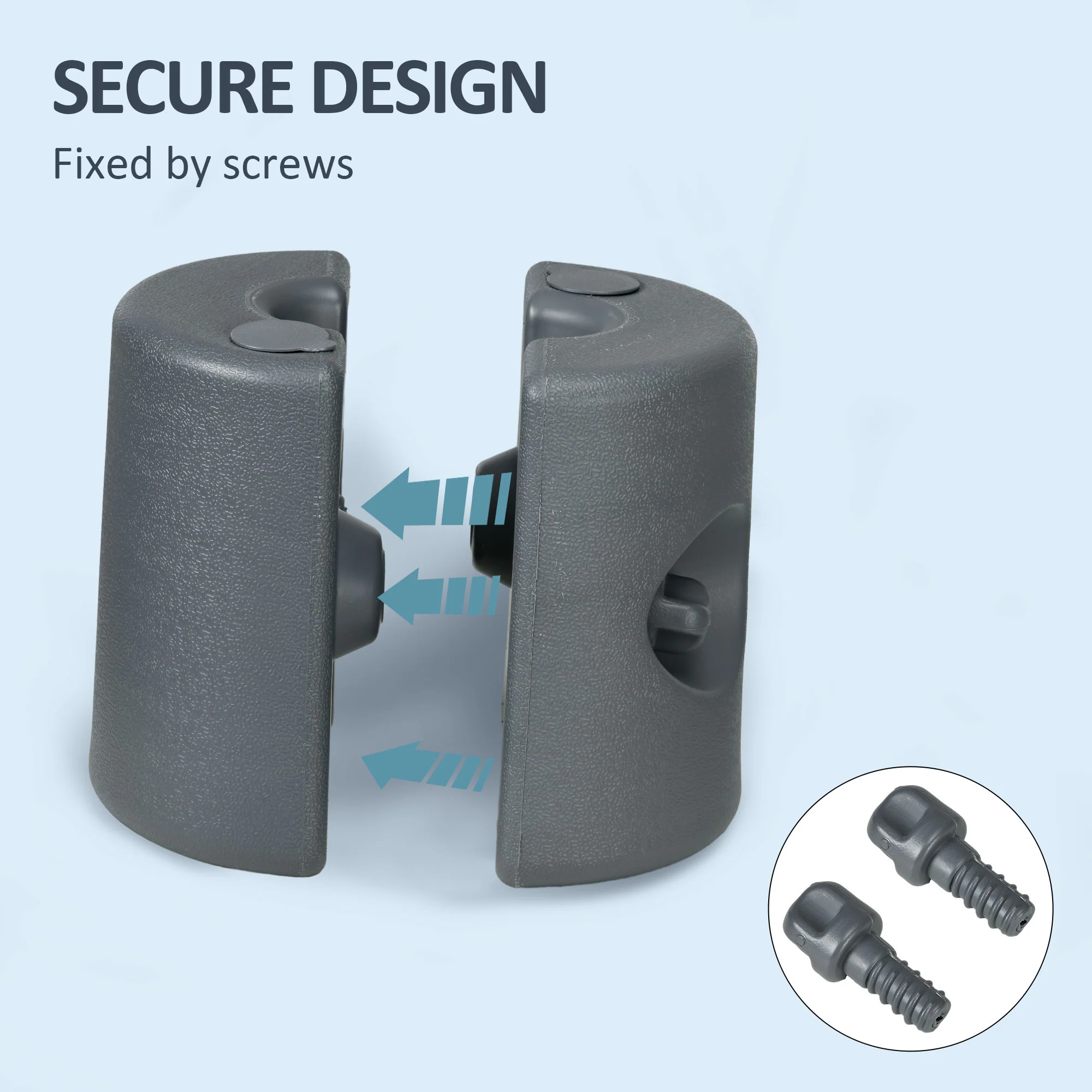 Set of 4 Gazebo Weights with Lock Design, 48KG Water or Sand Filled - Image 8