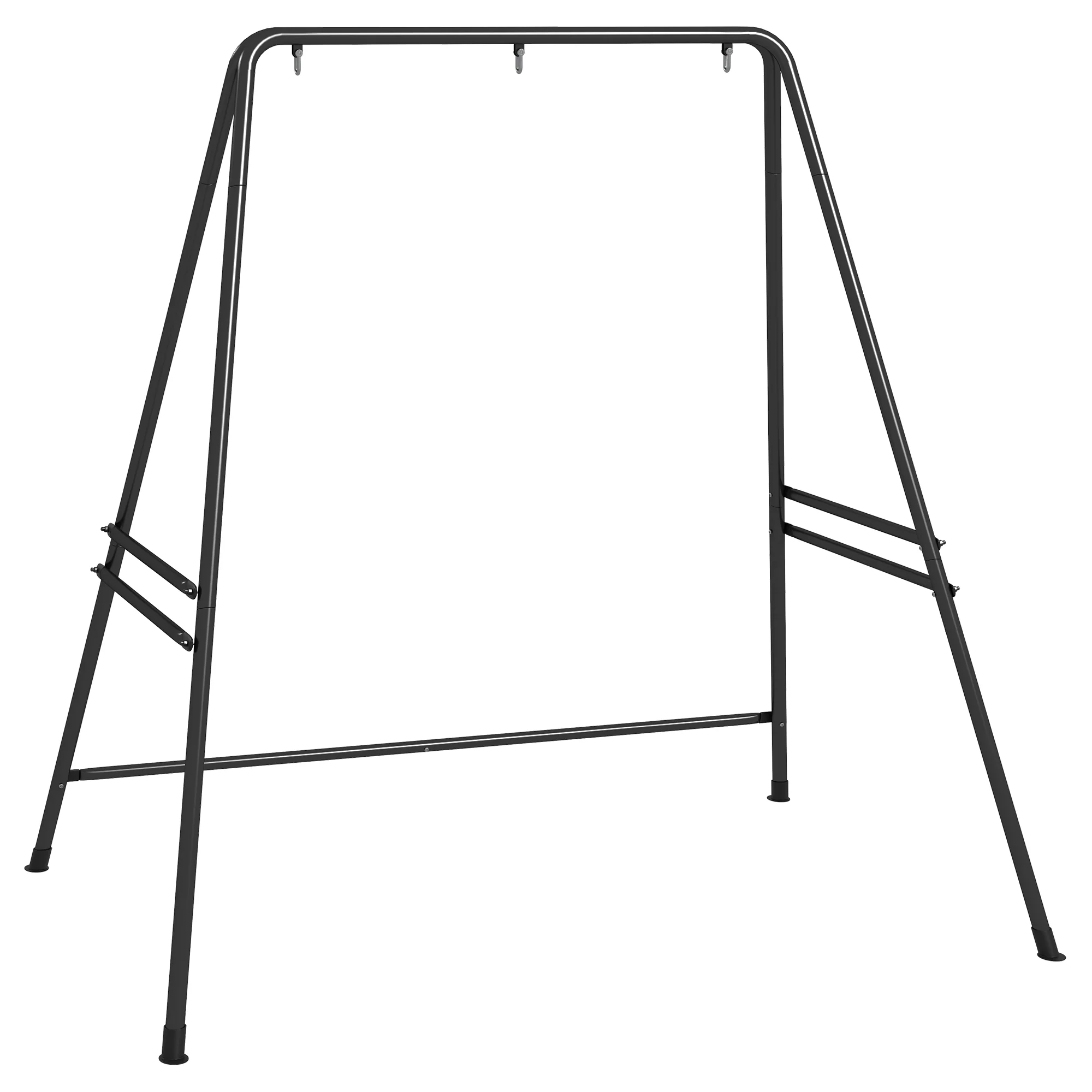 Hanging Heavy Duty Metal Frame Hammock Stand for Air Porch Swing Chair, Egg Cahir, Black