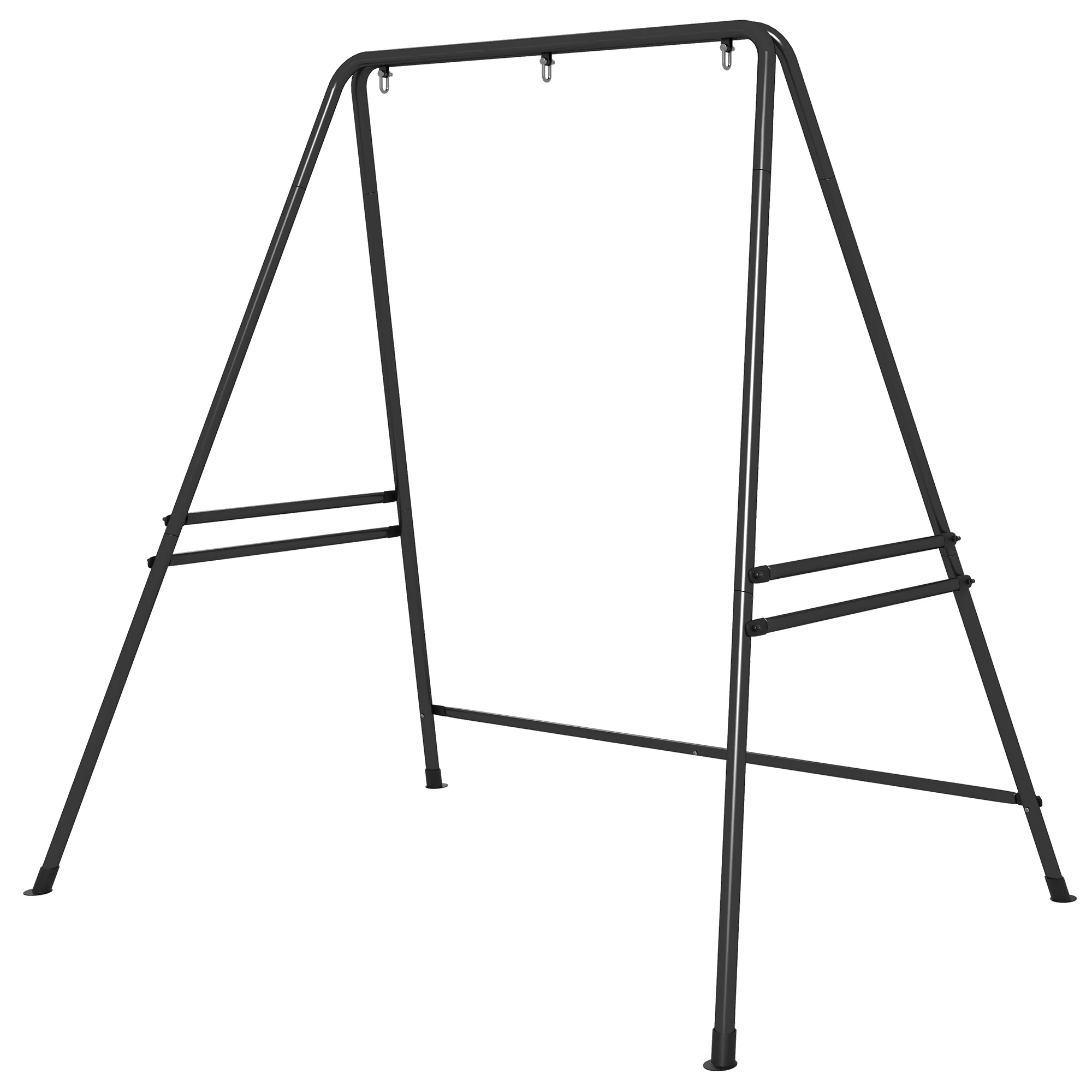 Hanging Heavy Duty Metal Frame Hammock Stand for Air Porch Swing Chair, Egg Cahir, Black - Image 2
