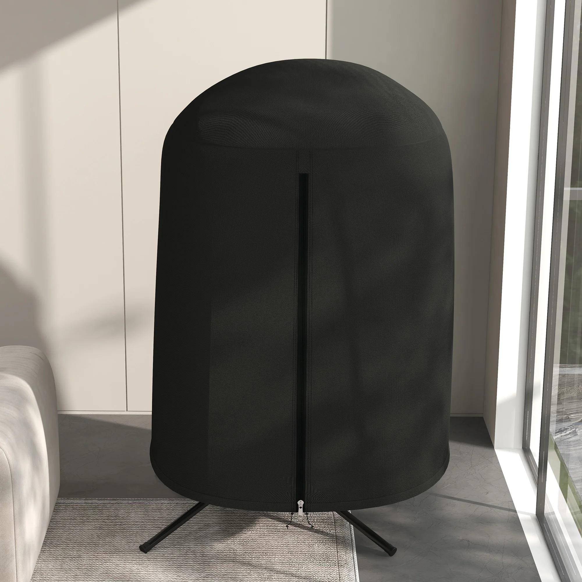 Egg Chair Cover, 420D Oxford Fabric Waterproof Anti-dust Furniture Protector, Black - Image 11