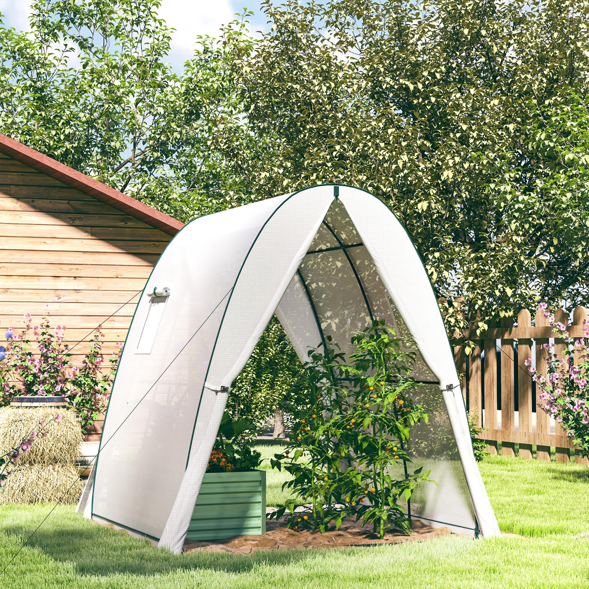 Portable Walk-In Greenhouse Tunnel with Sandbag Supports - Image 3