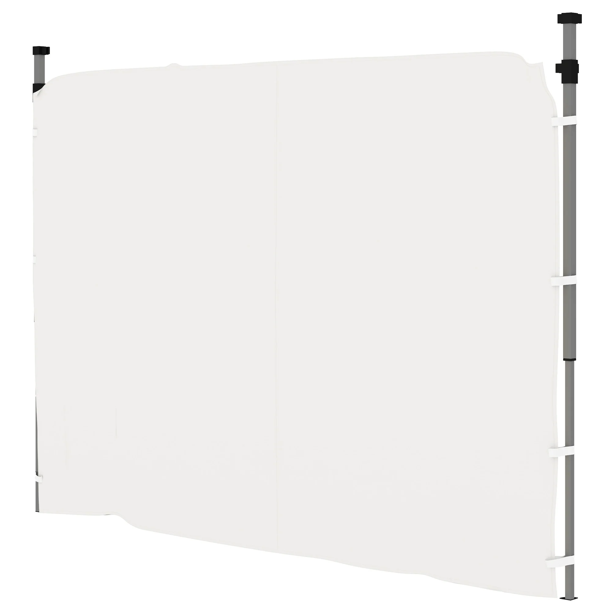 1-Pack Canopy Sidewall for 10' x 10' Canopy with 4 Mesh Bags & 2 Storage Pockets, White - Image 2