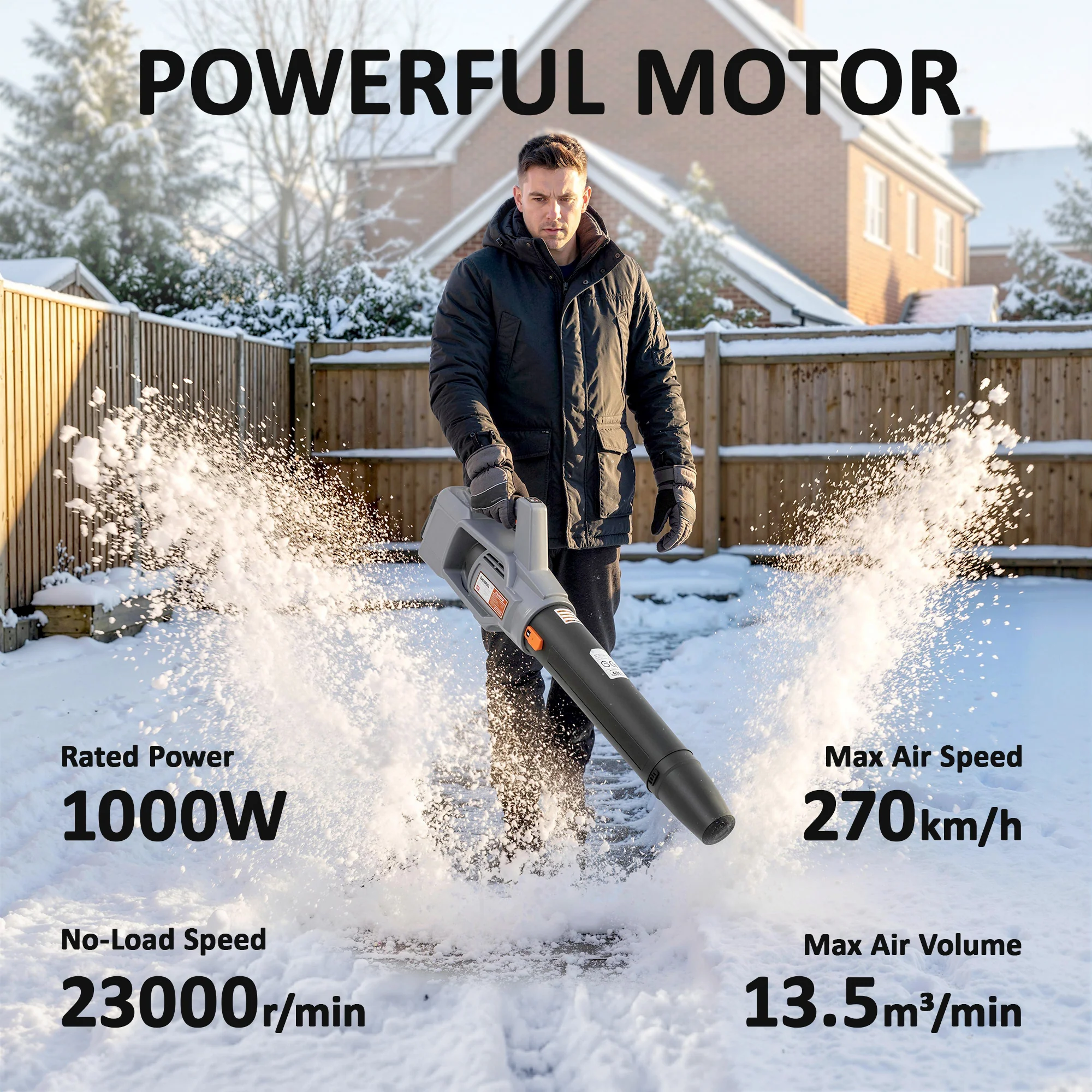 36V Cordless Leaf Blower with 2 Batteries and Charger - Image 6