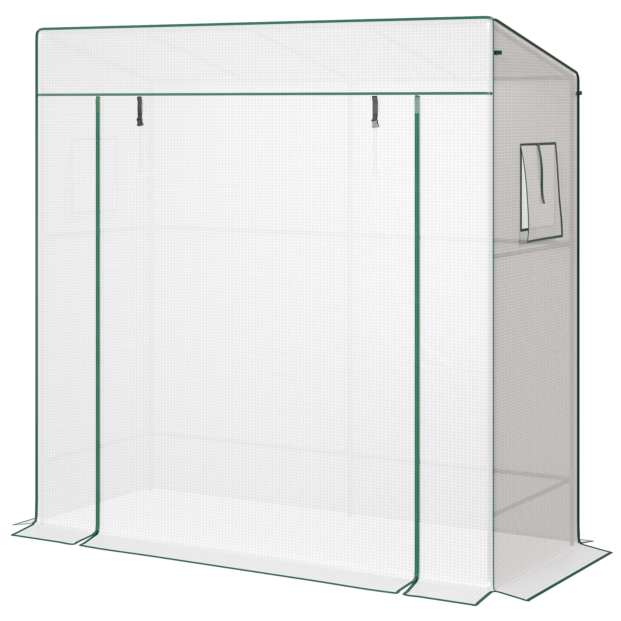 77.2" x 30.3" x 77.6" Lean-to Tomato Greenhouse, White - Image 2