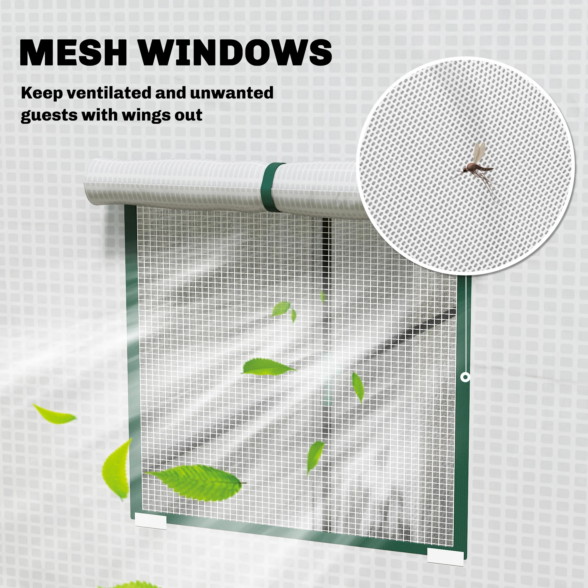 77.2" x 30.3" x 77.6" Lean-to Tomato Greenhouse, White - Image 8