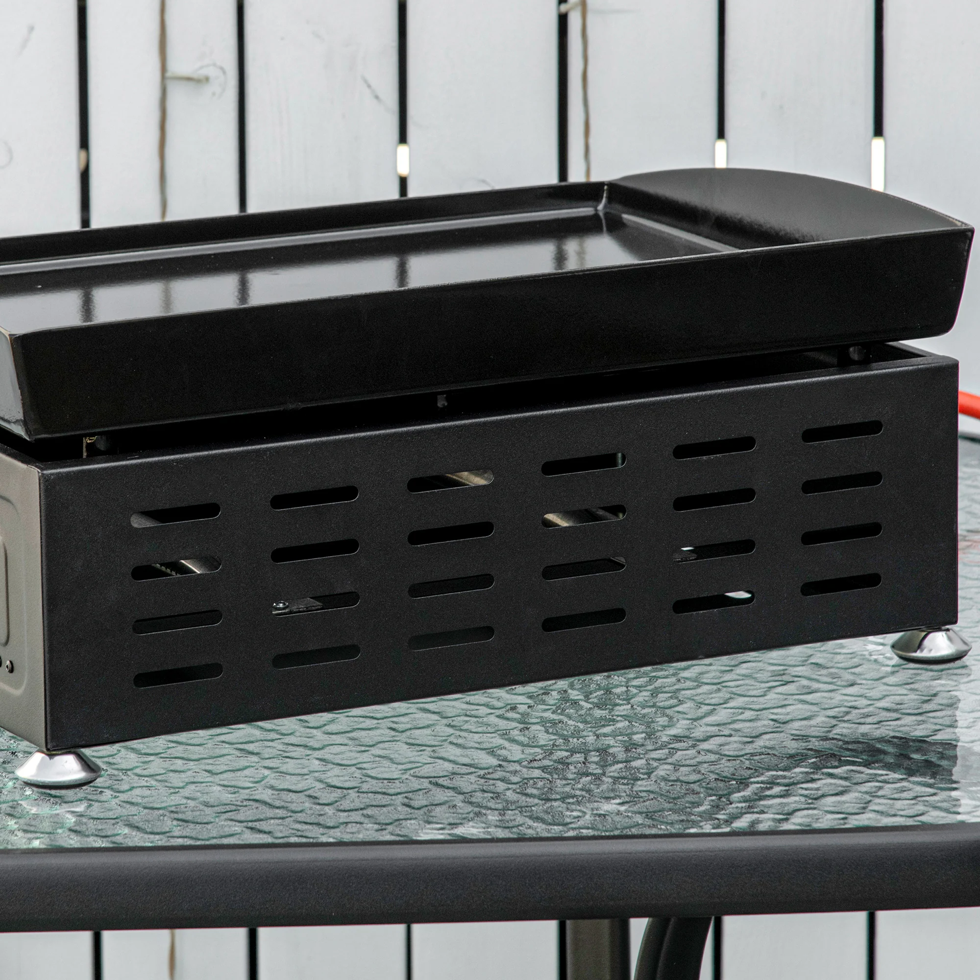Tabletop Gas Grill with 2 Stainless Burners (90,000 BTU), Silver - Image 11