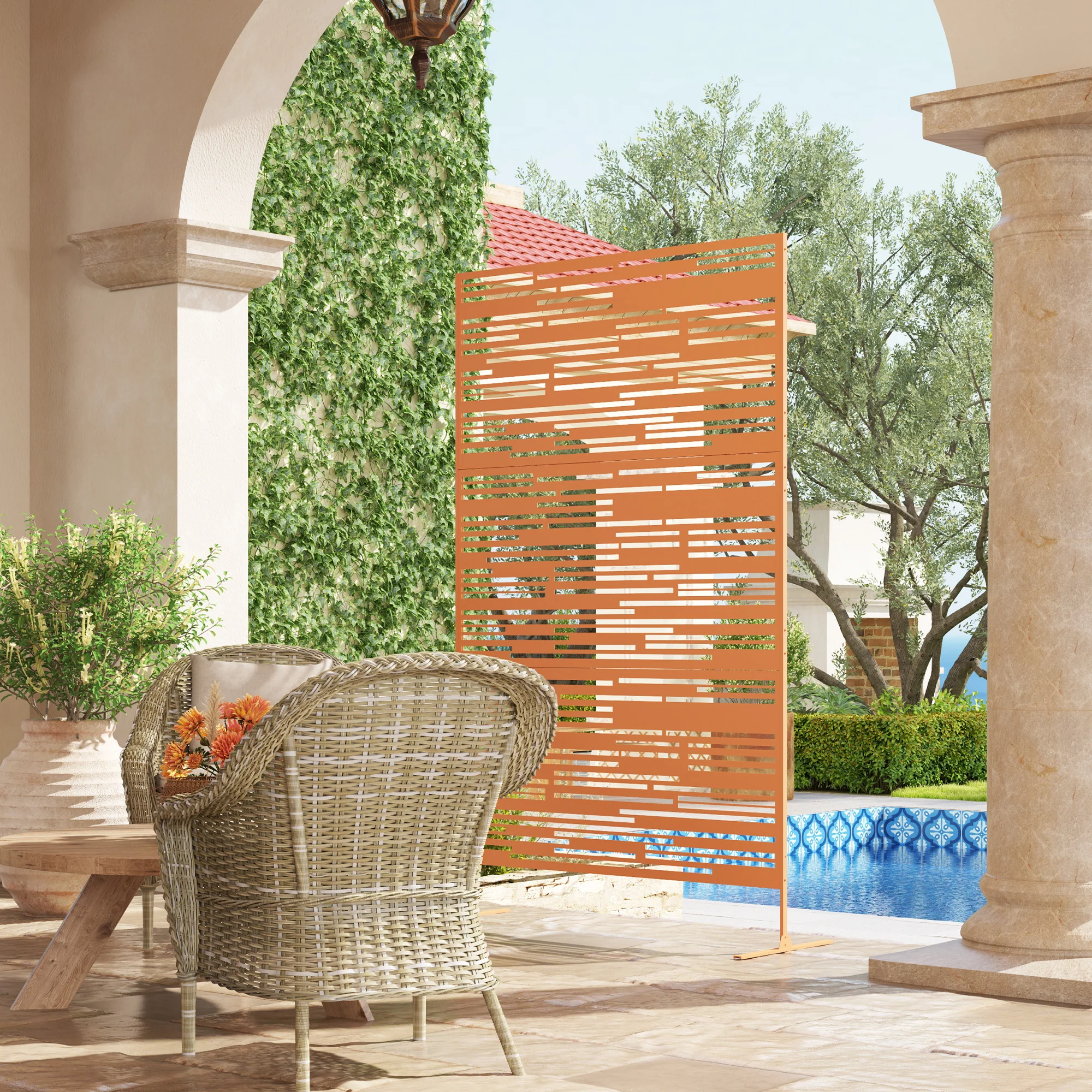 78" Garden Privacy Screen Trellis: Divide & Support Plants - Image 10
