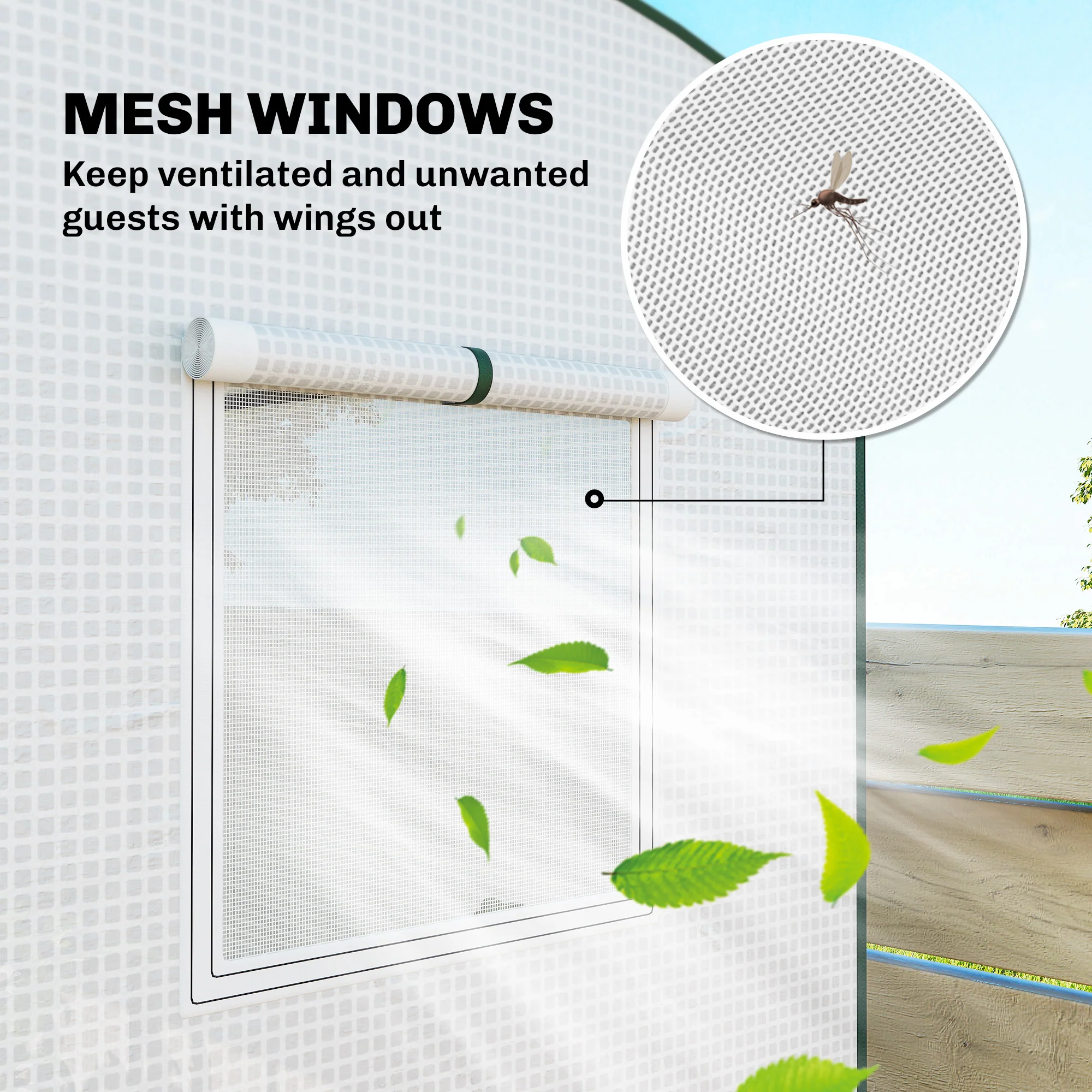 78.7" x 29.5" x 74" Mini Greenhouse, White - Image 9