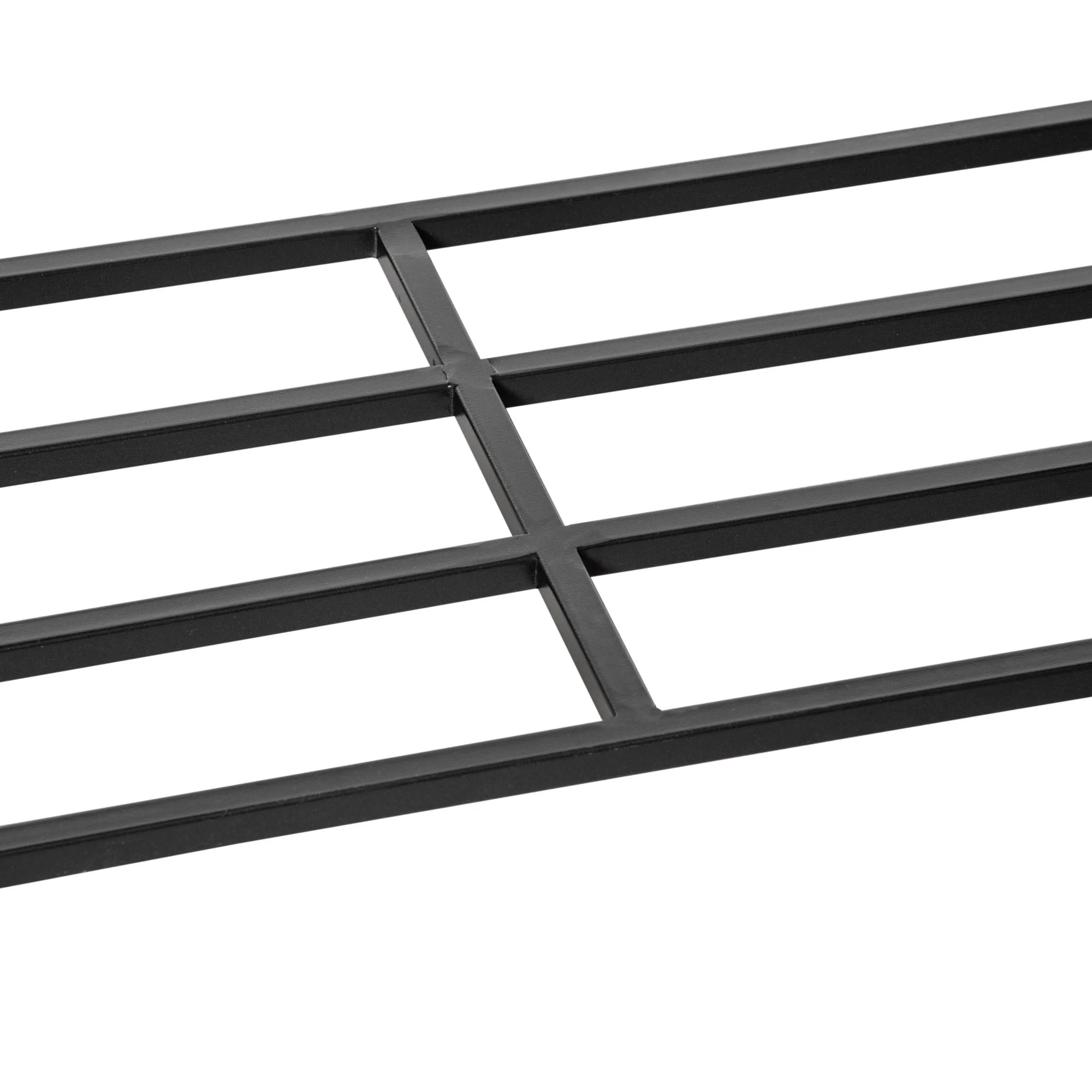 Modern Elevated Metal Garden Bed with Rattan Look & Storage, Black - Image 11