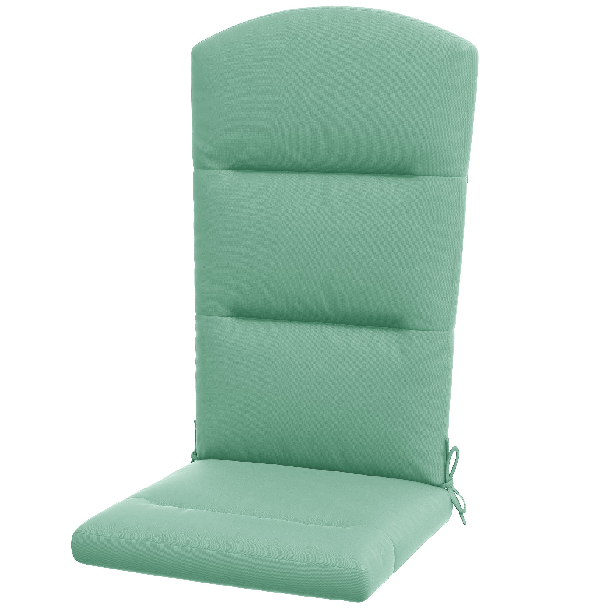 Patio Chair Cushion for Adirondack Chairs Replacement Cushion with Back and Ties, Green - Image 2