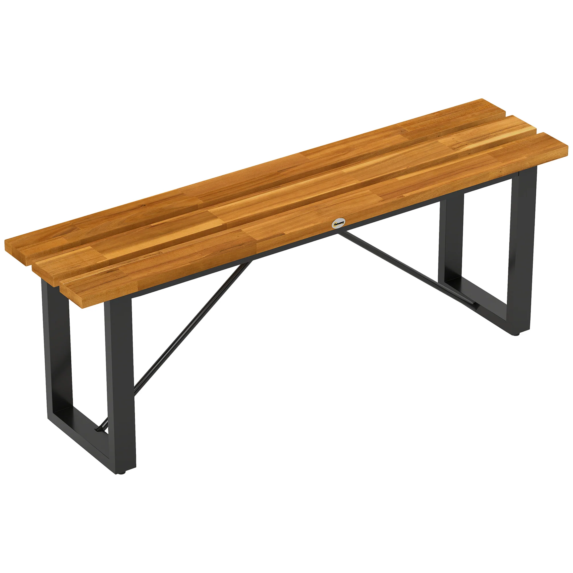 47" 2-Person Acacia Wood Outdoor Bench, Teak - Image 12