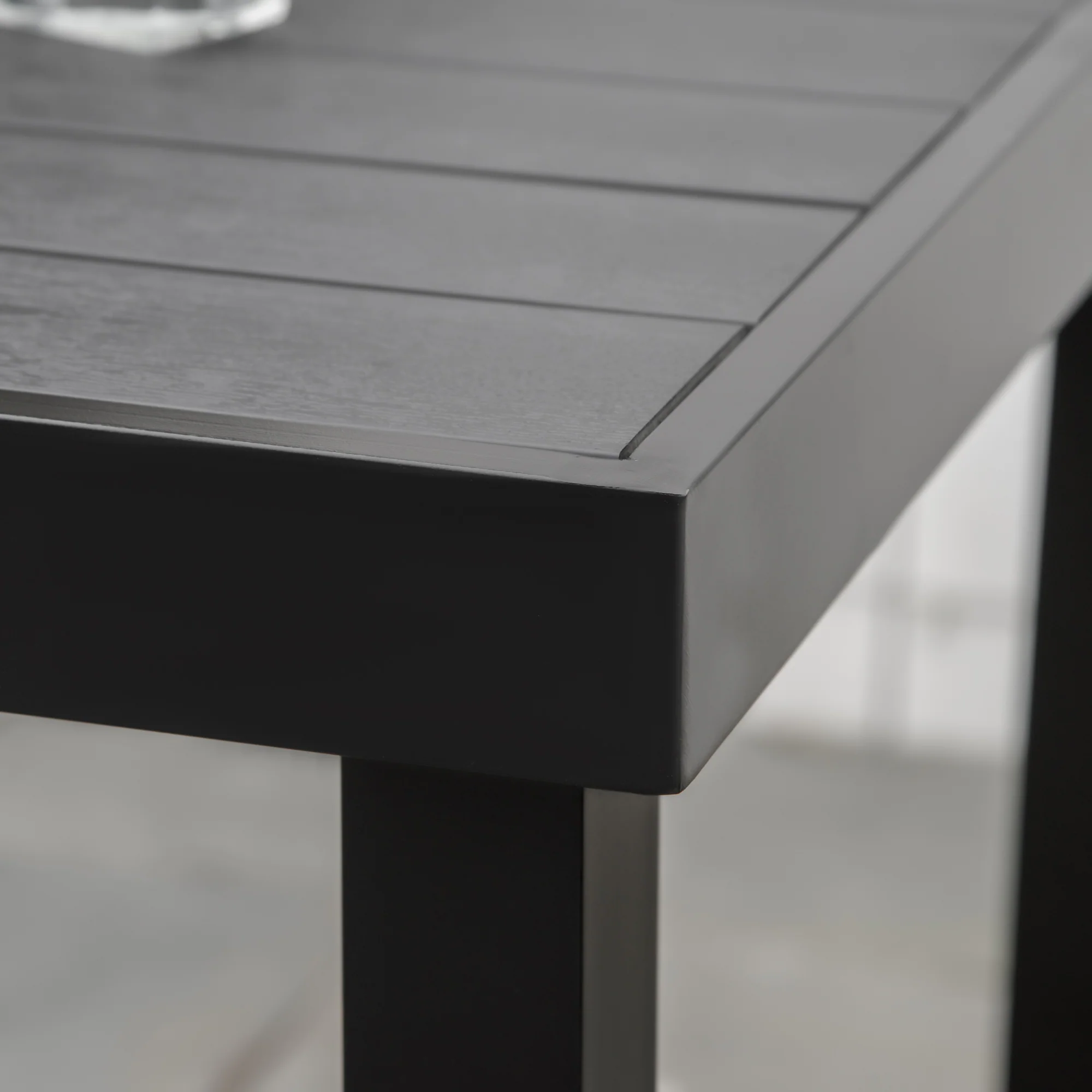 Patio Dining Table for 4, Square Aluminum Outdoor Table for Garden Lawn Backyard, Black - Image 10
