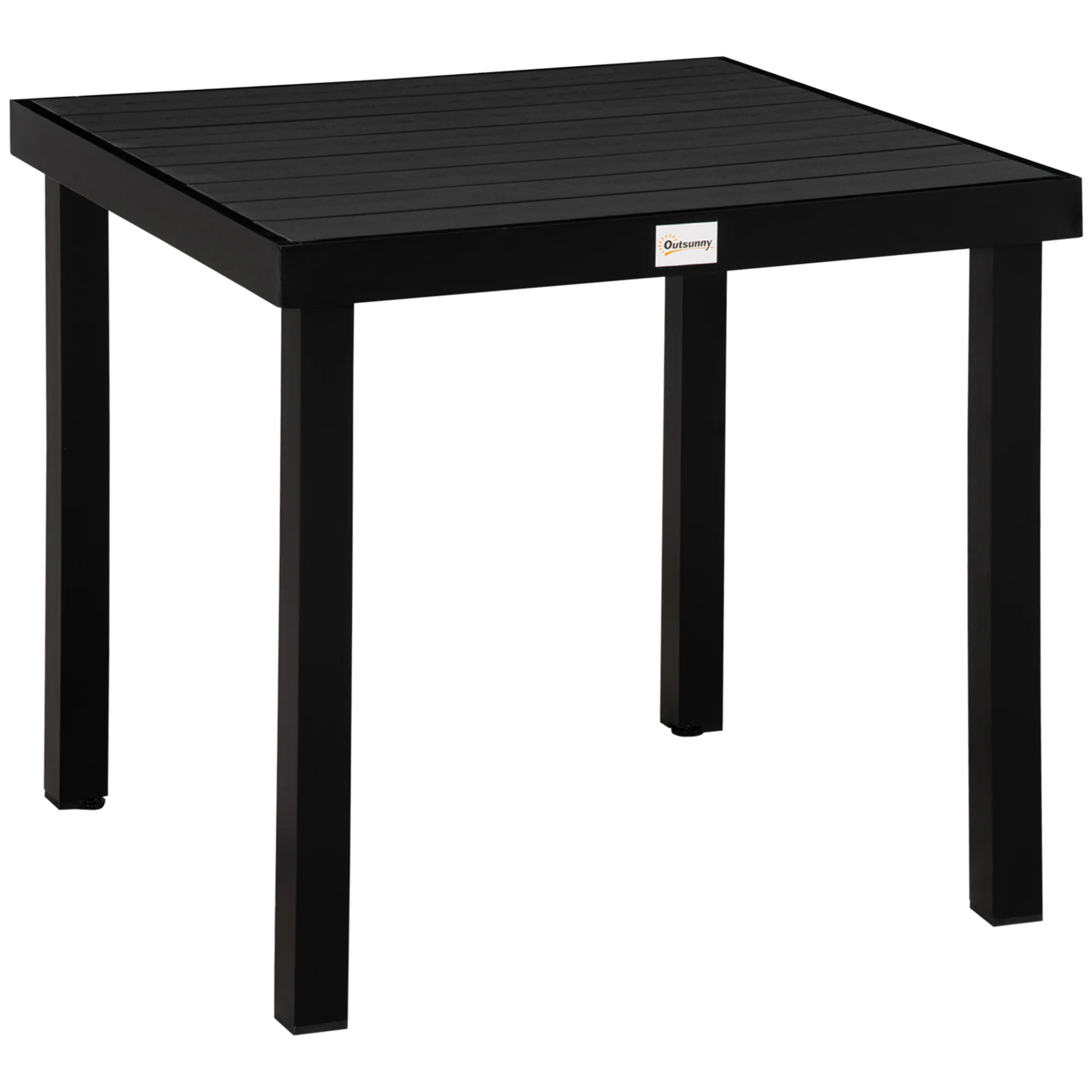 Patio Dining Table for 4, Square Aluminum Outdoor Table for Garden Lawn Backyard, Black - Image 12